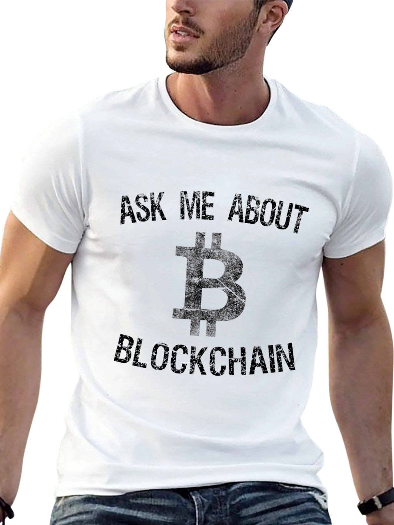 Ask Me About Bitcoin Blockchain T-Shirt Crypto Tee