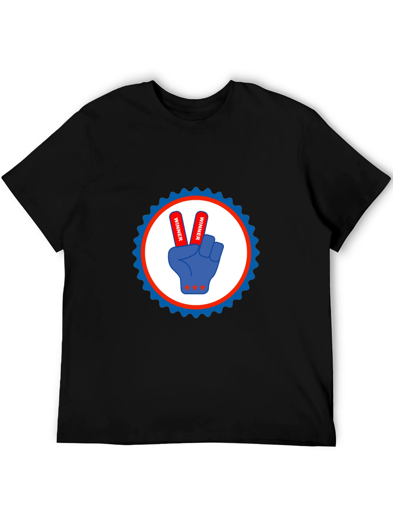 Winner Victory Graphic Tee - Stylish Black T-Shirt