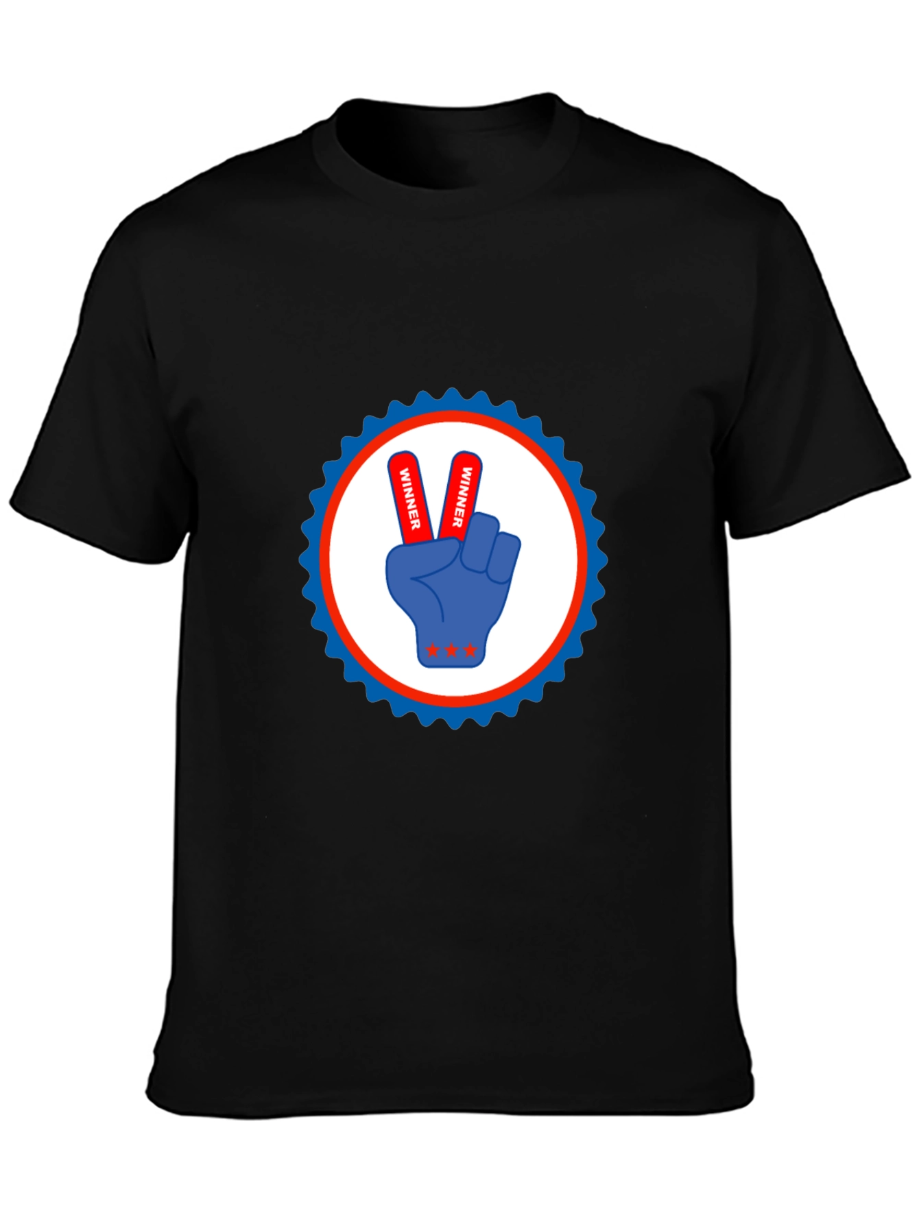Winner Victory Graphic Tee - Stylish Black T-Shirt