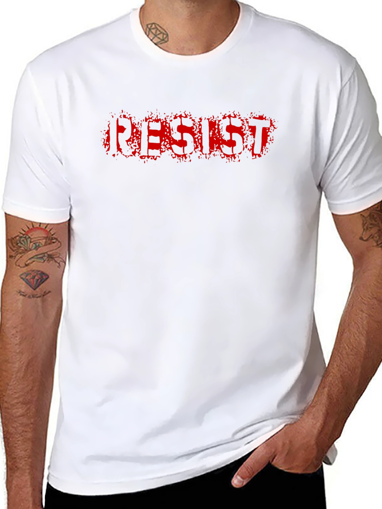 Resist Graphic Tee - Mens Black T-Shirt