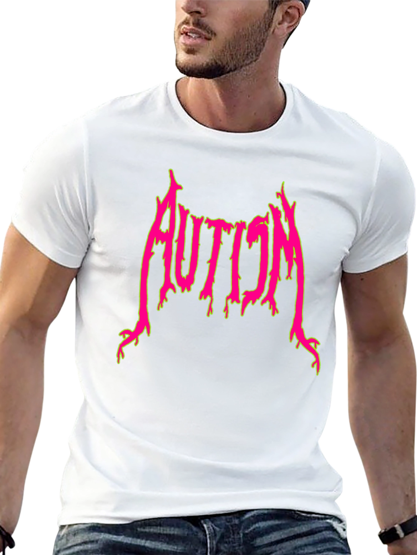 Caution T-Shirt - Black Bold Graphic