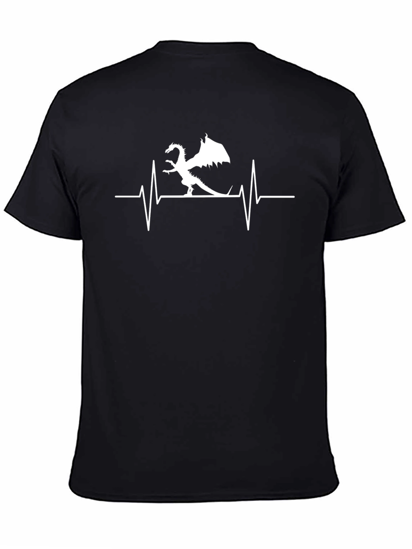 Dragon Heartbeat Graphic Tee - Black T-Shirt