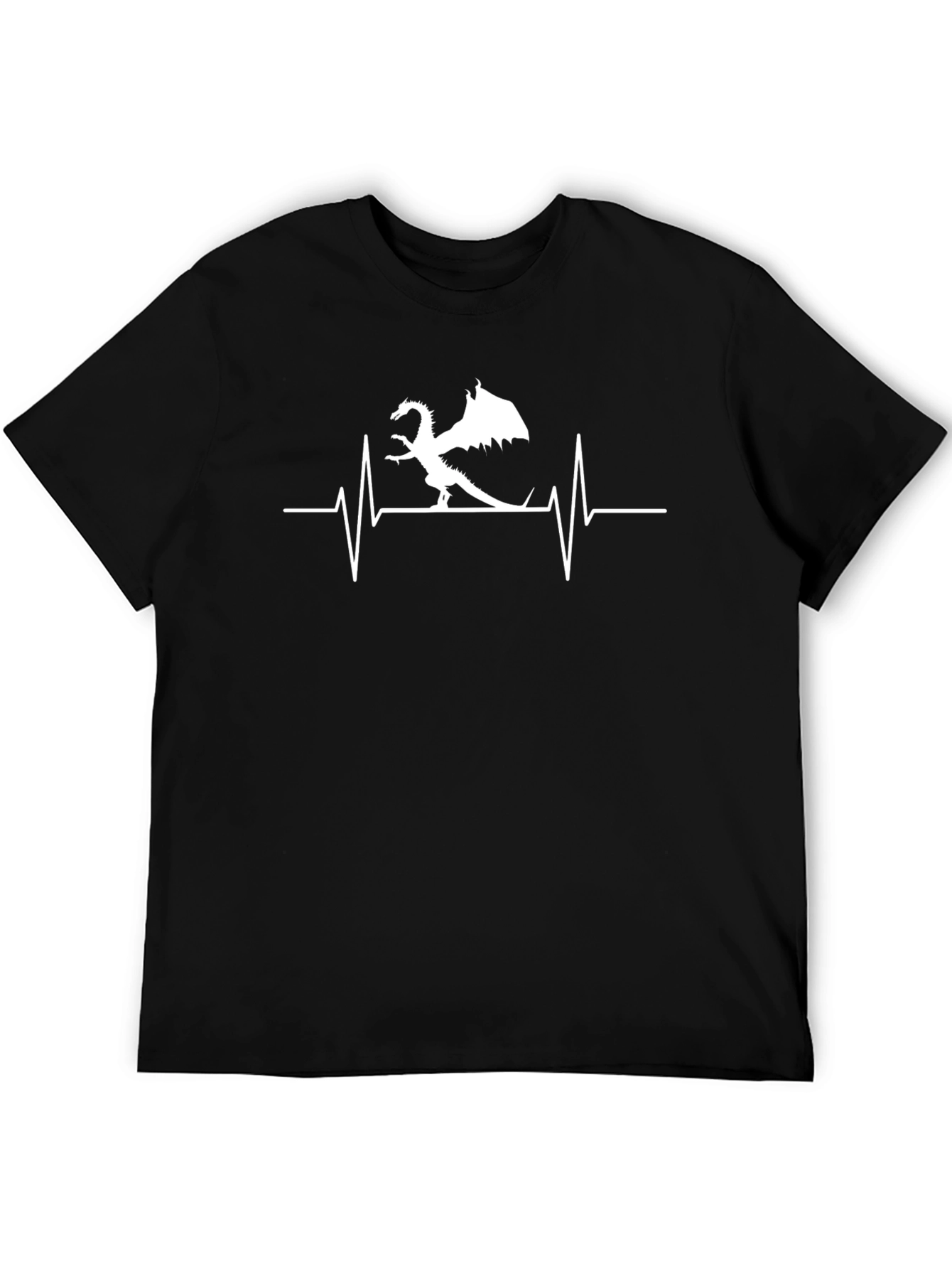 Dragon Heartbeat Graphic Tee - Black T-Shirt