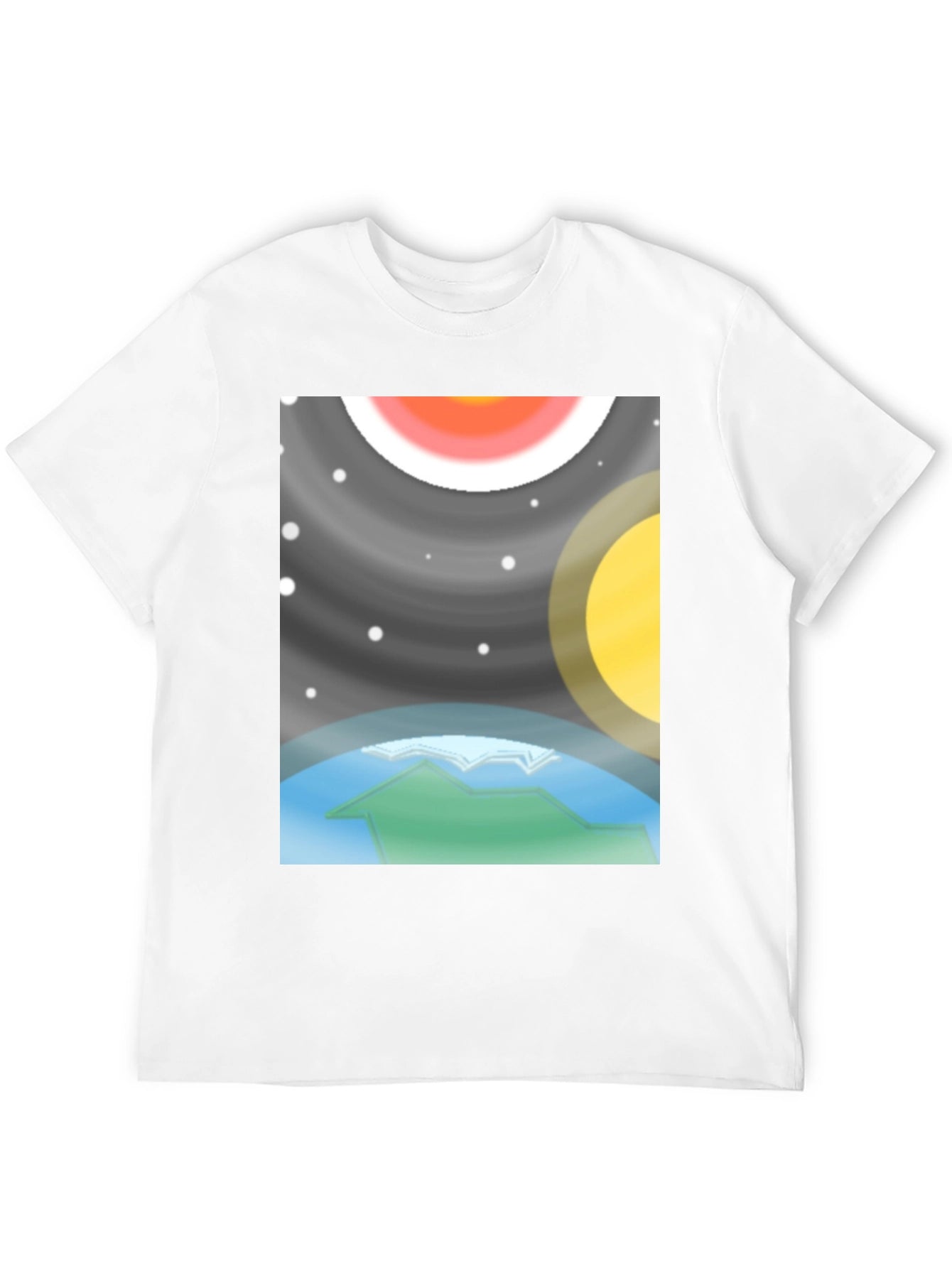 Planetary Graphic Tee - Black Cotton Comfort