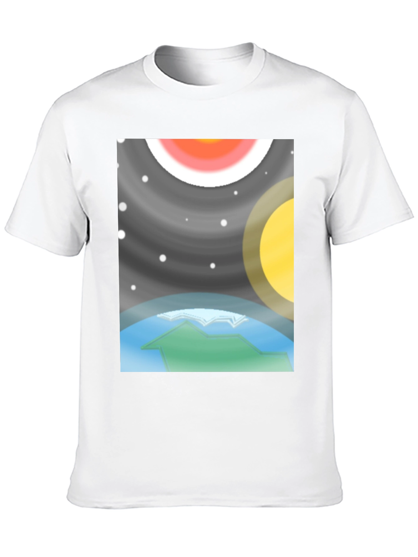 Planetary Graphic Tee - Black Cotton Comfort