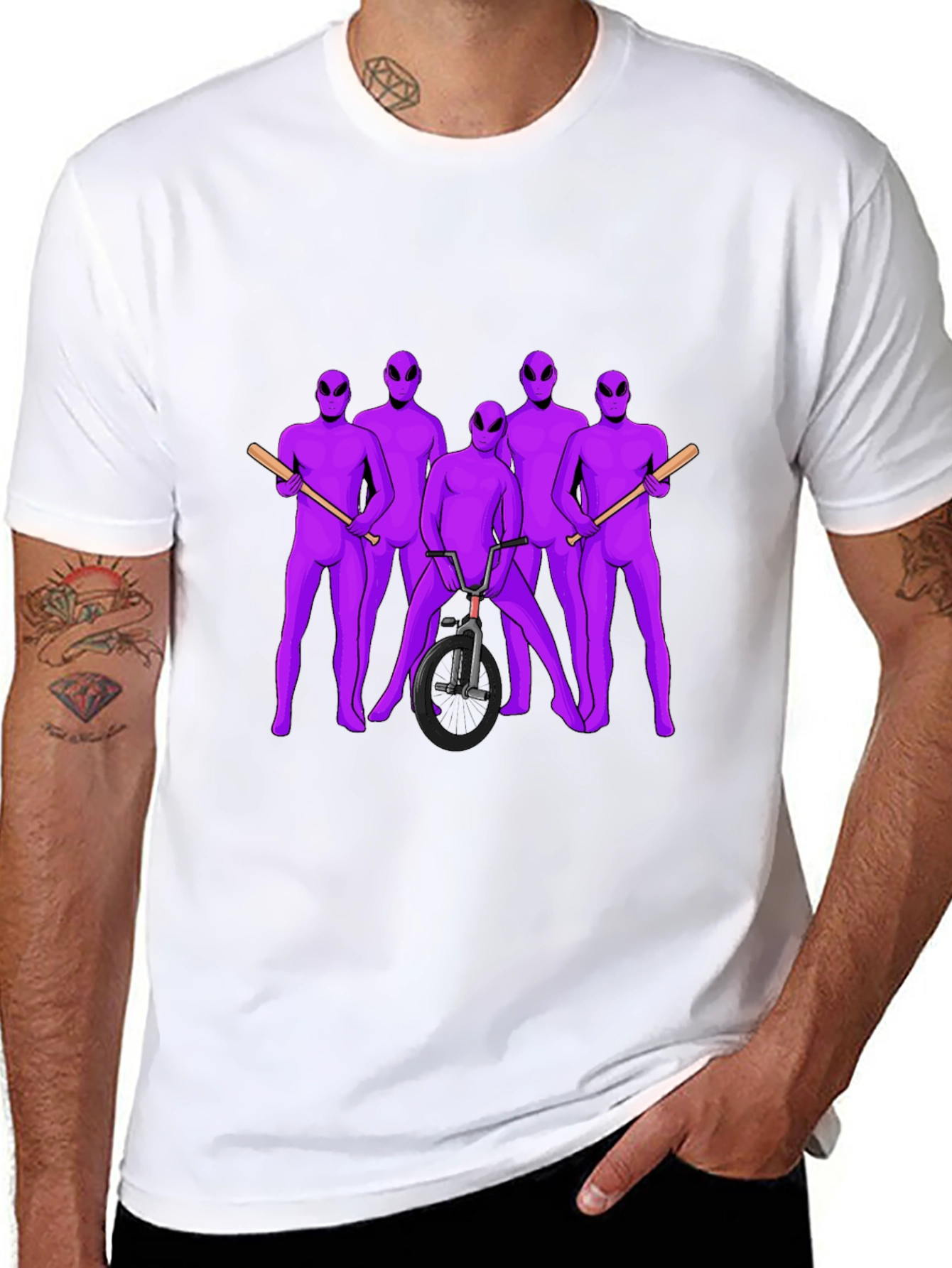 Alien Gangster Graphic T-Shirt - Mens Black Tee