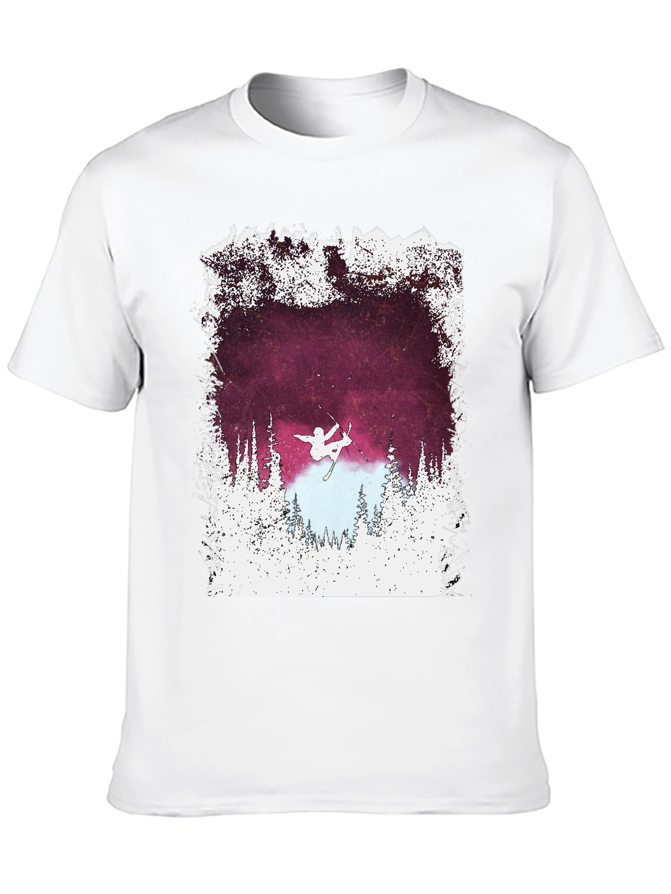 Skiing Silhouette Graphic Tee