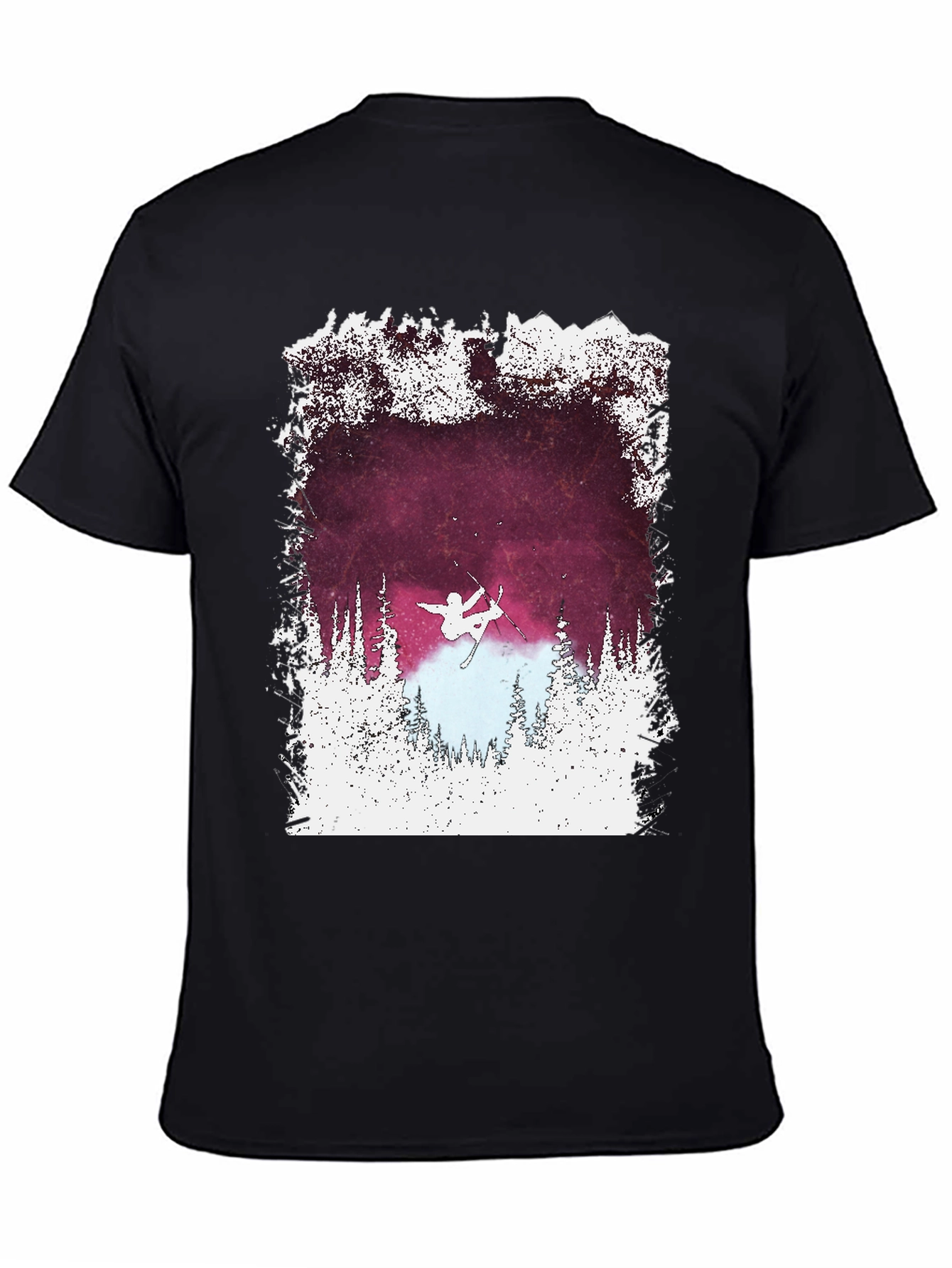 Skiing Silhouette Graphic Tee