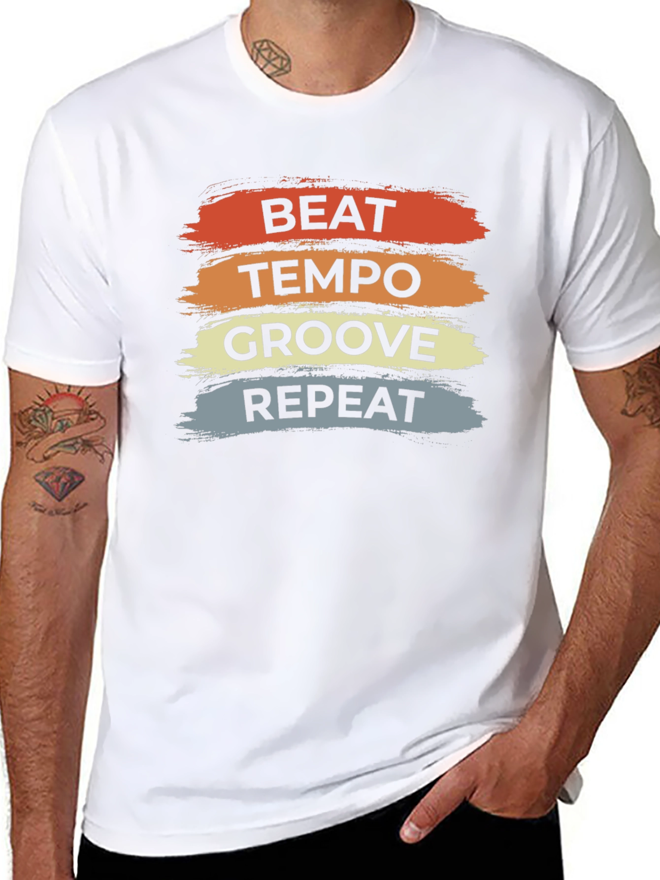 Beat Tempo Groove Repeat Black T-Shirt