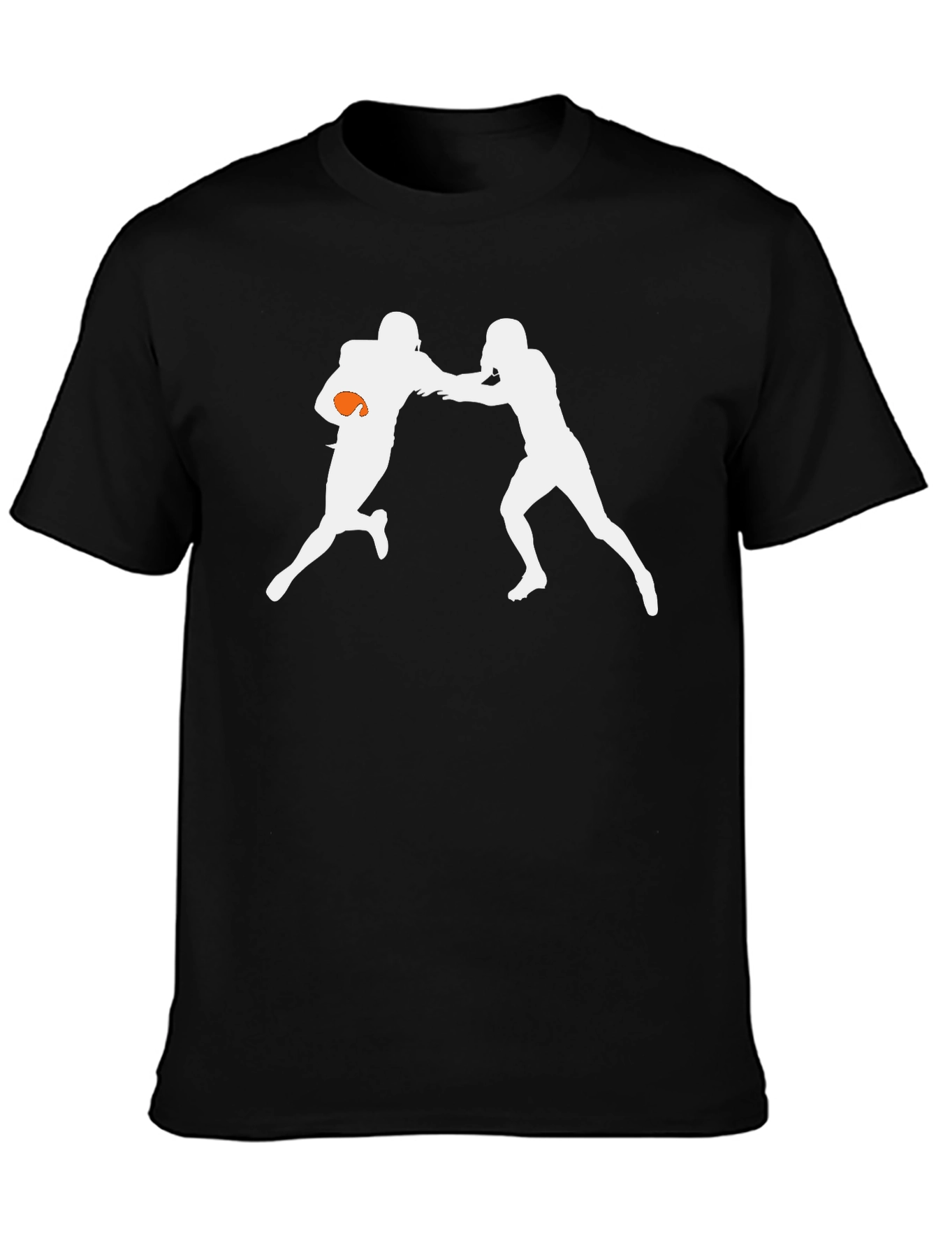 Football Players Black Graphic Tee