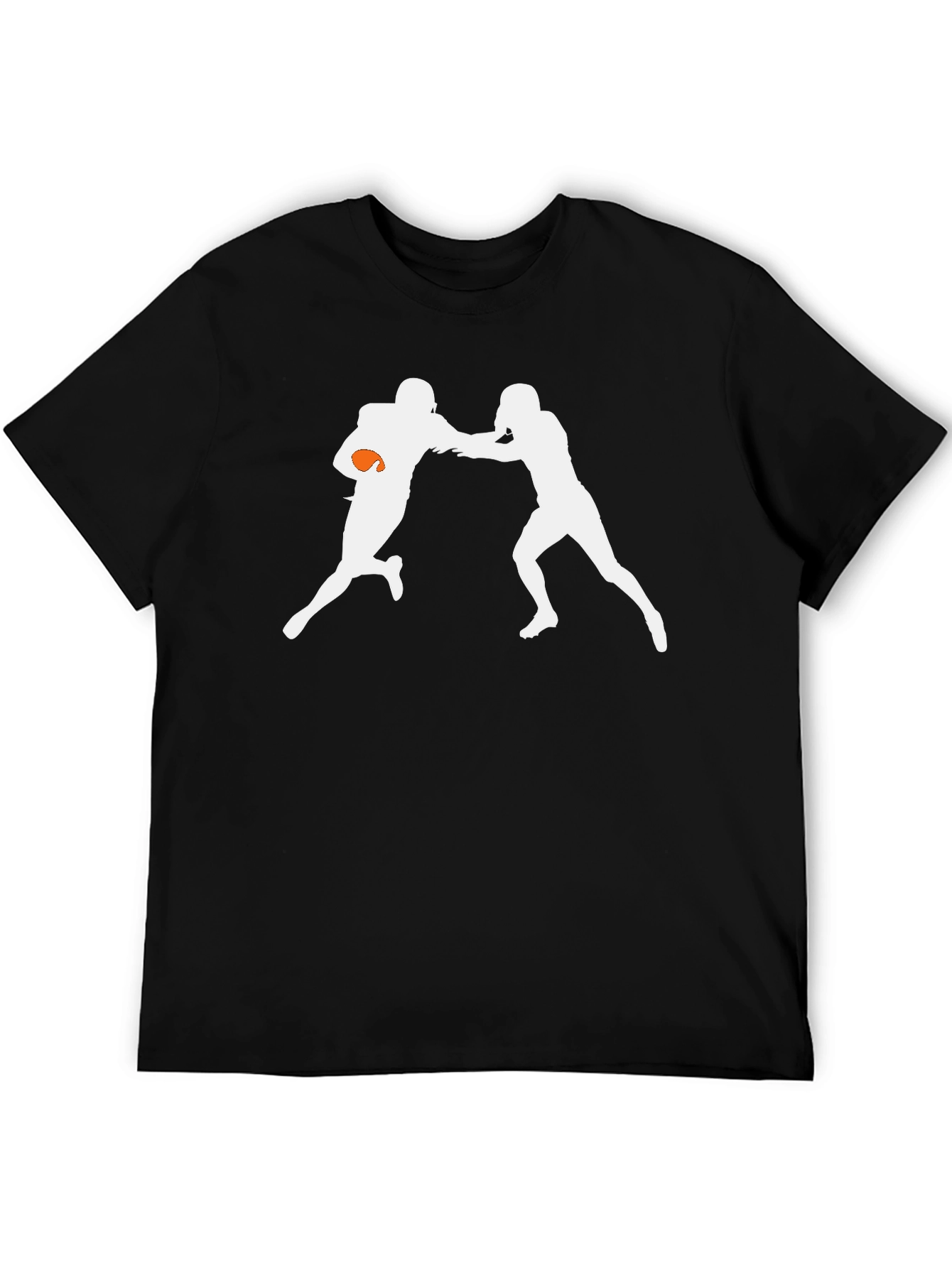 Football Players Black Graphic Tee