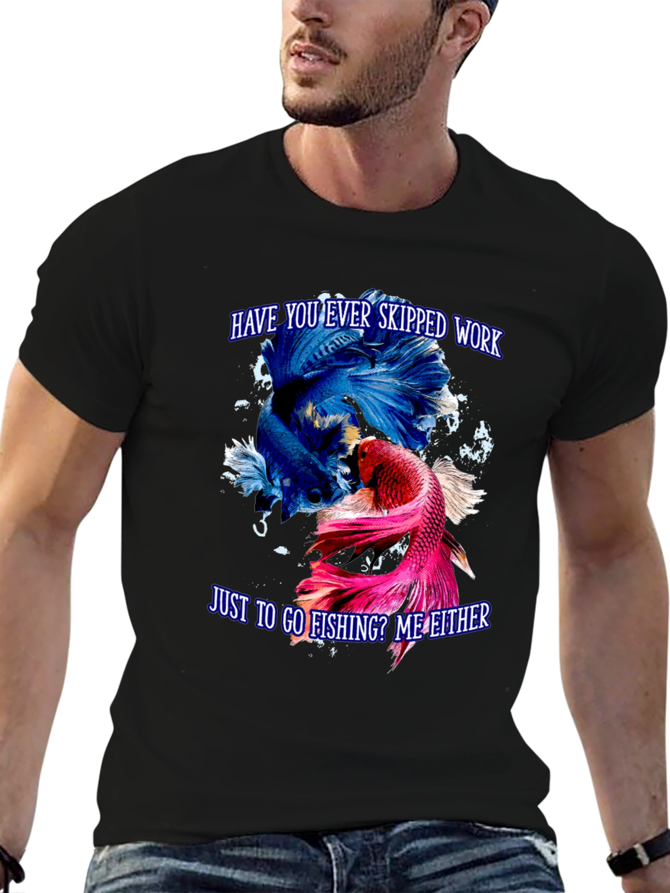 Fishing T-Shirt: Skipped Work to Fish? Graphic Tee