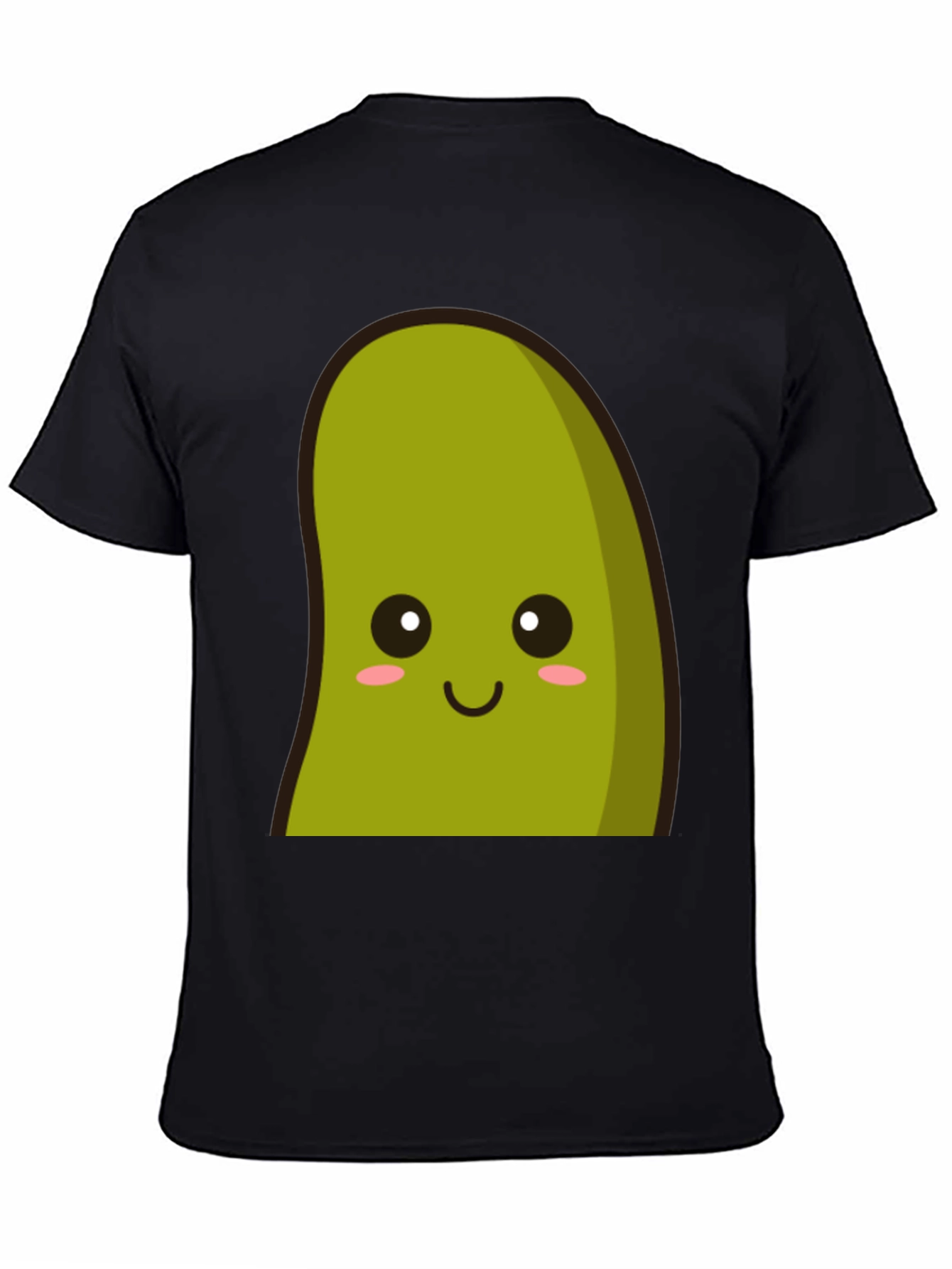 Cute Avocado Graphic Tee - Black Cotton T-Shirt