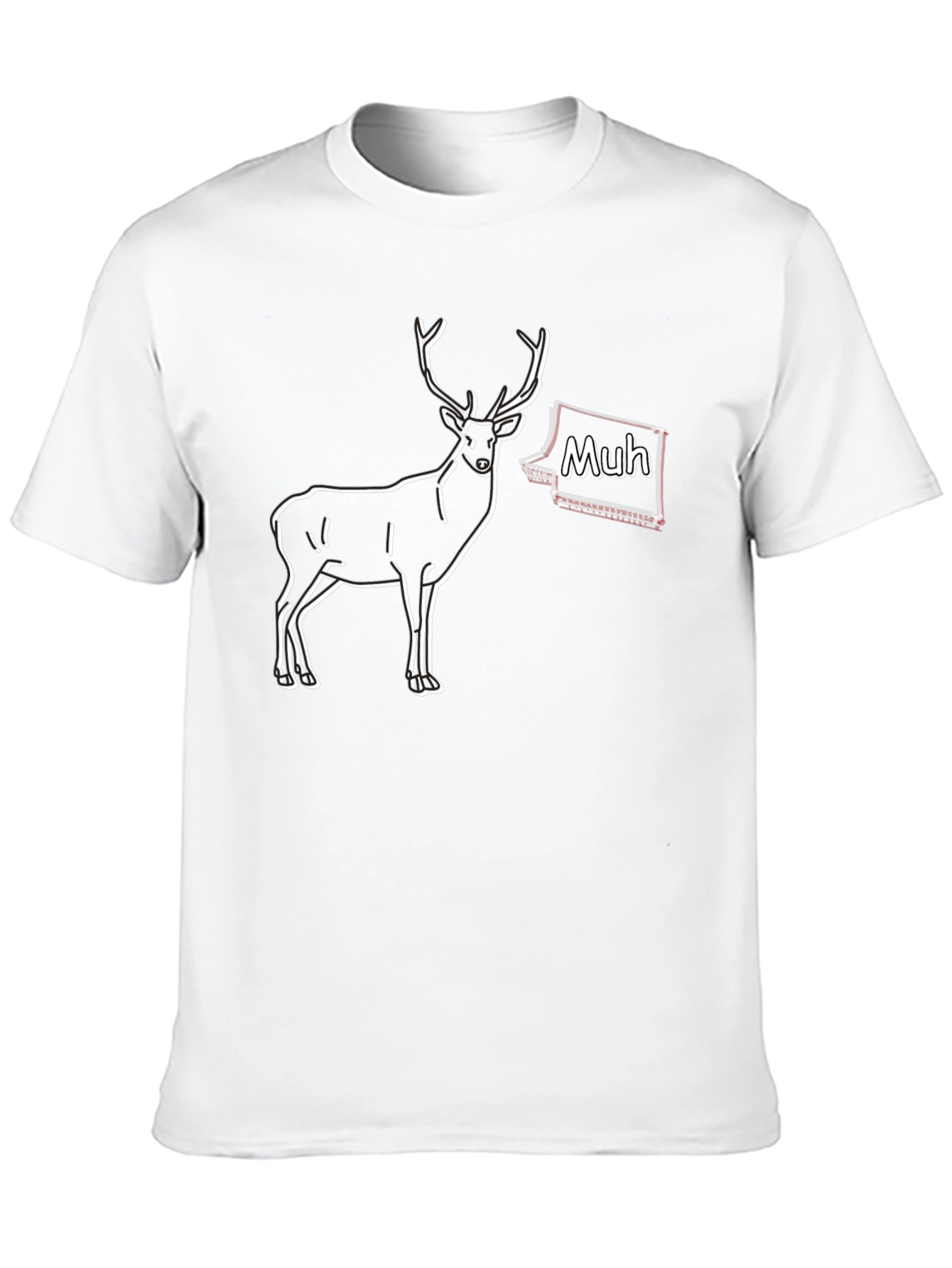 Deer Muh Graphic Black T-Shirt