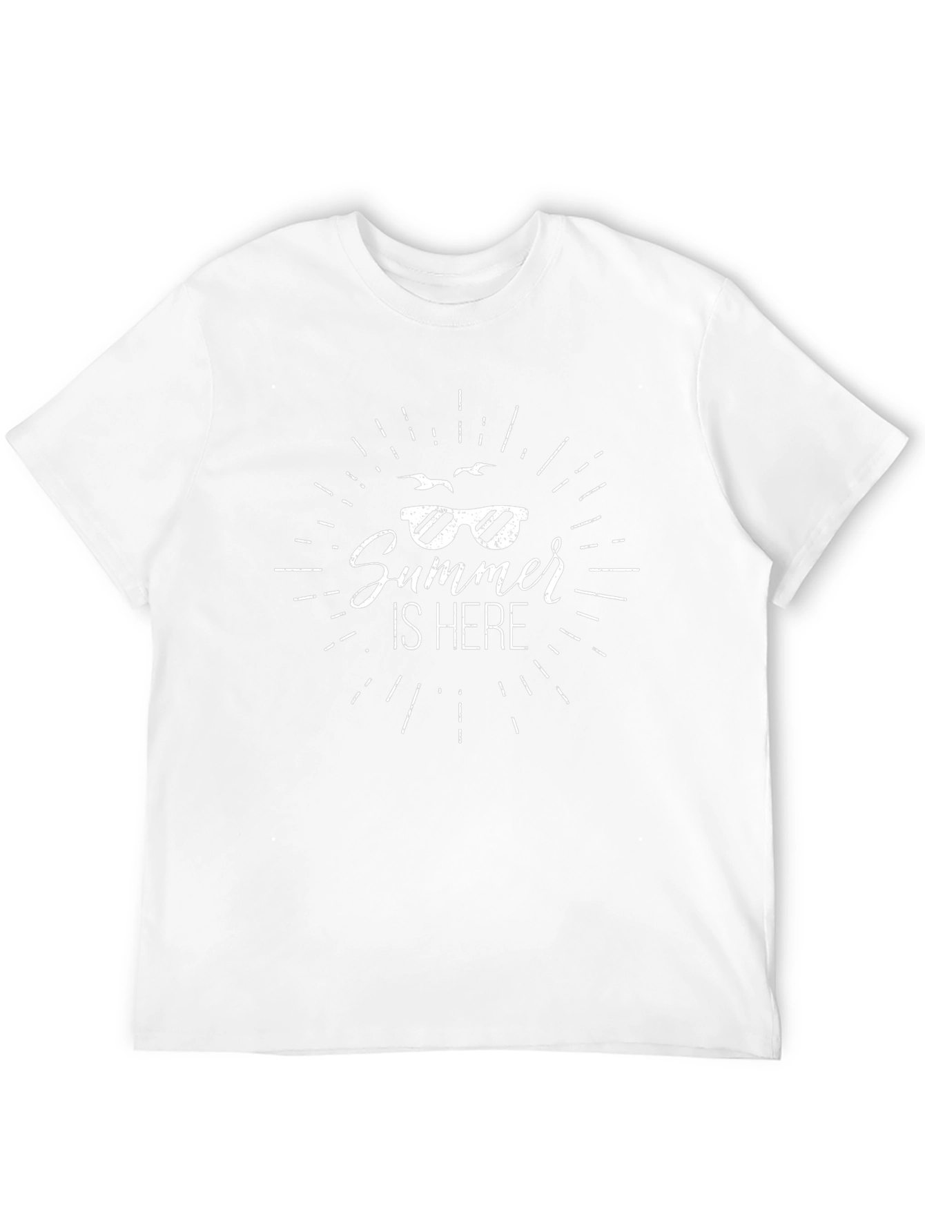 Summer Is Here Graphic Tee - Black Cotton T-Shirt