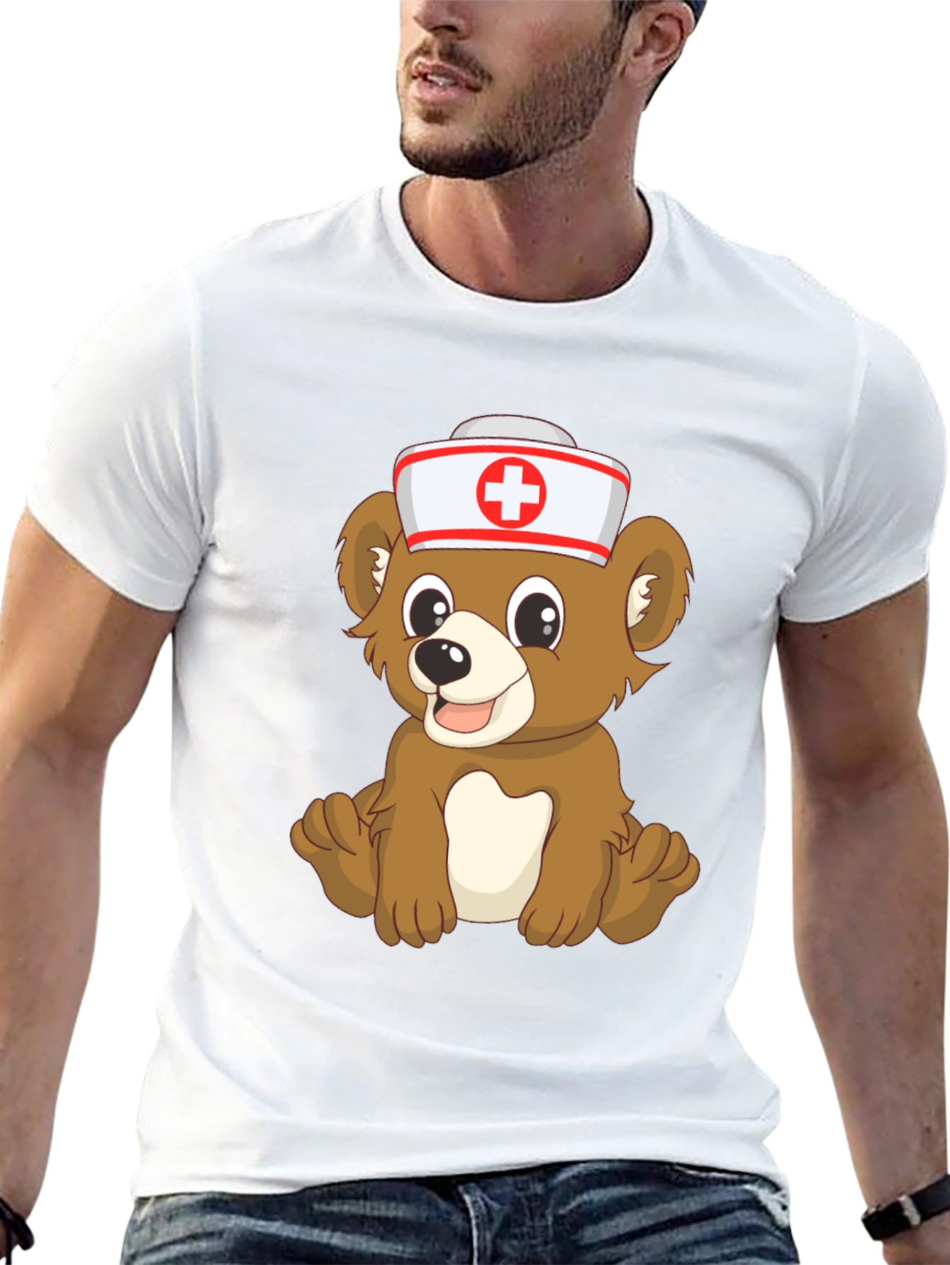 Cute Cartoon Bear Nurse T-Shirt