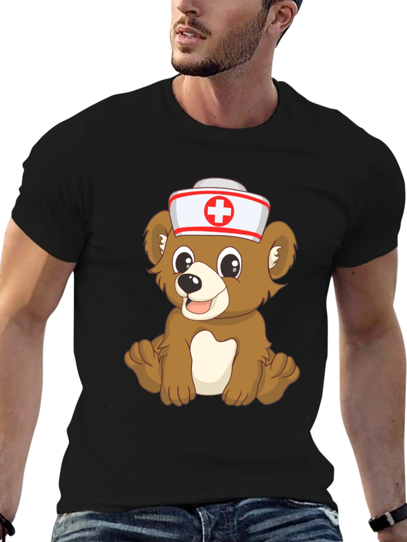 Cute Cartoon Bear Nurse T-Shirt