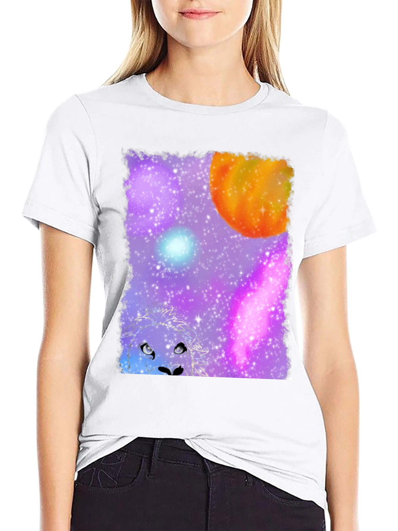 Lion Galaxy Graphic Tee