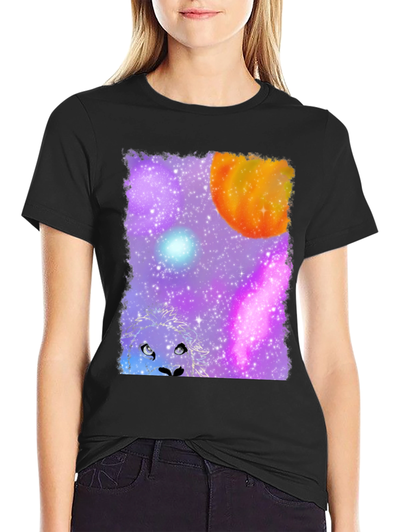 Lion Galaxy Graphic Tee