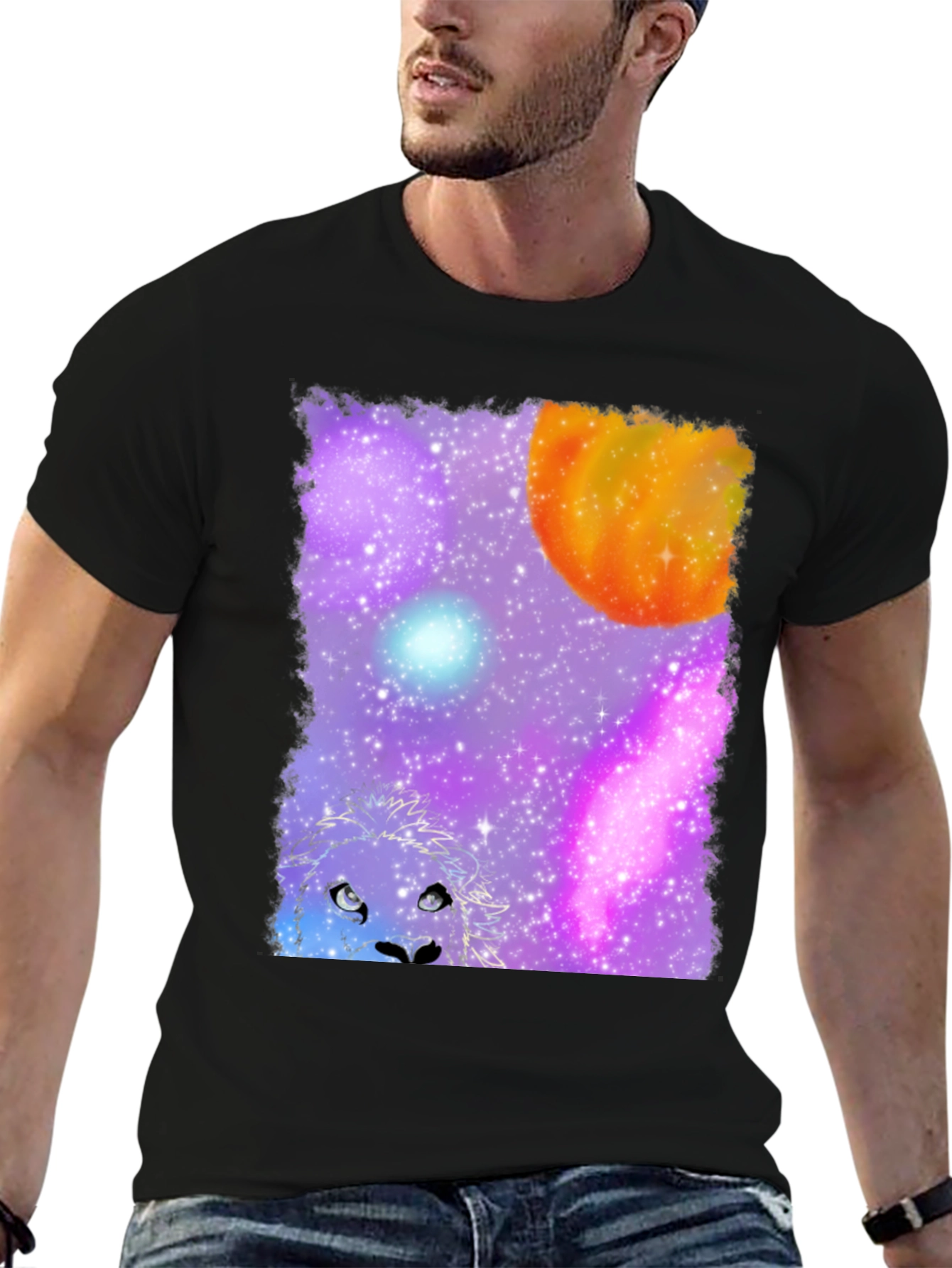 Lion Galaxy Graphic Tee
