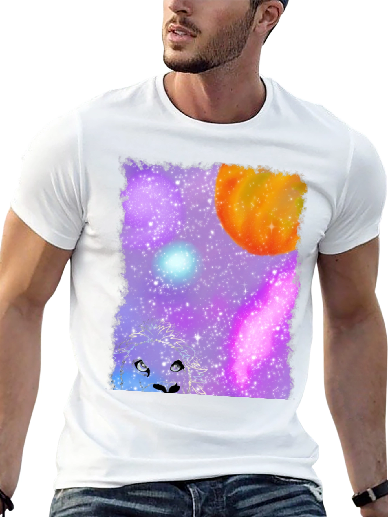 Lion Galaxy Graphic Tee