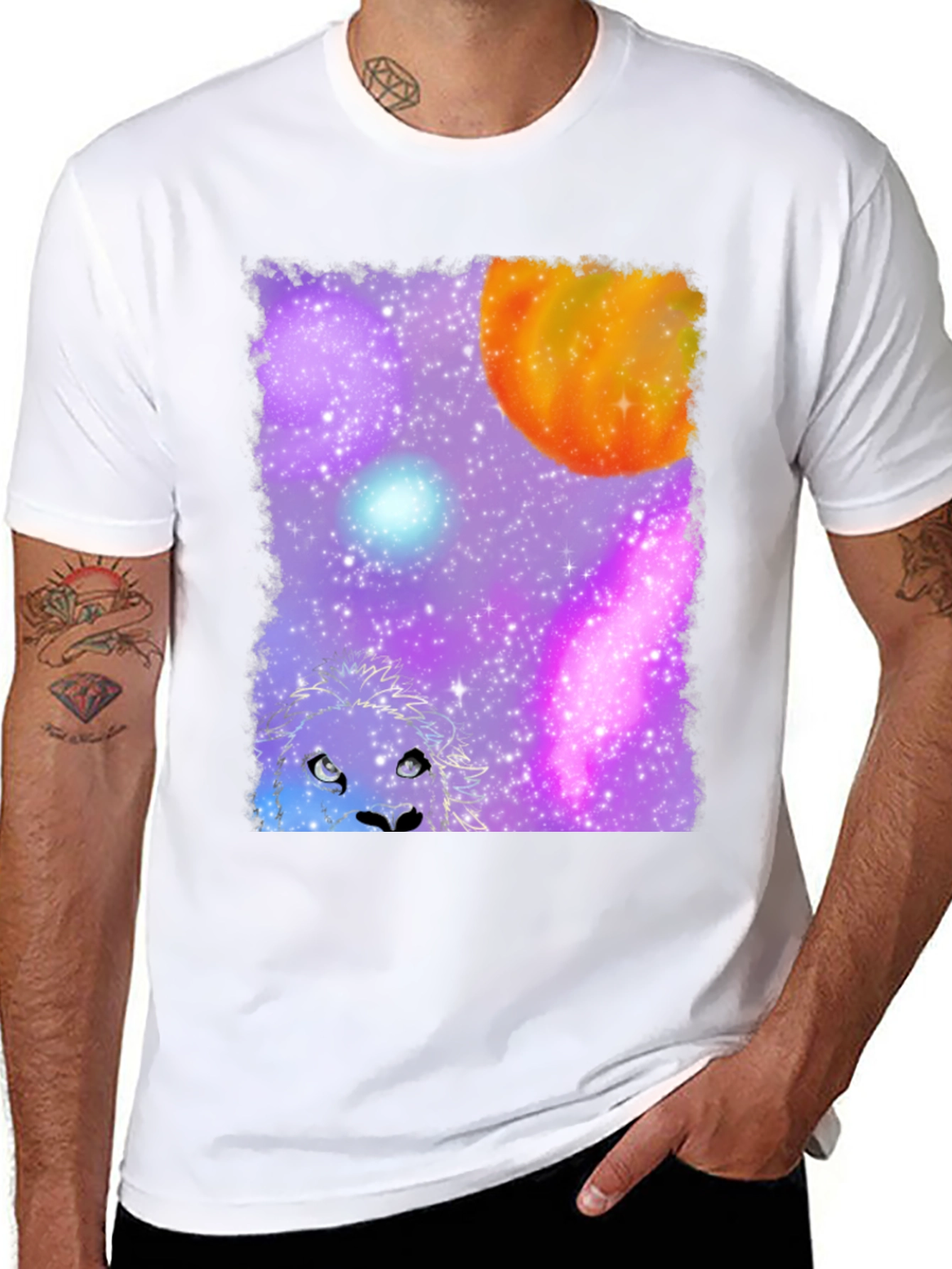 Lion Galaxy Graphic Tee