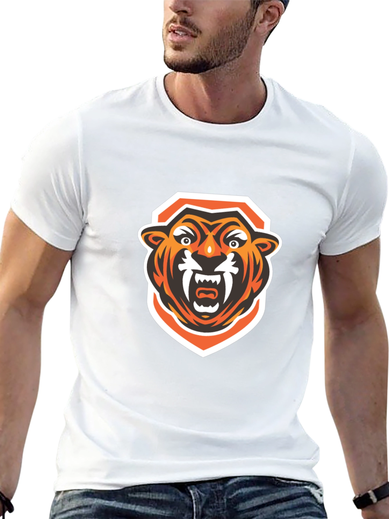 Roaring Tiger Graphic Tee - Black Cotton