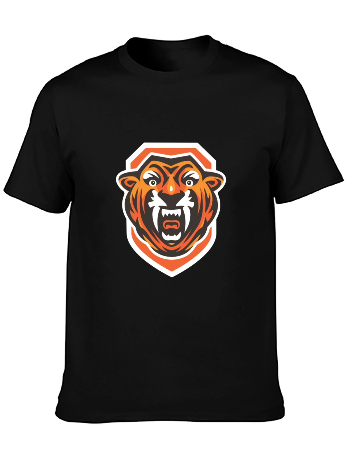 Roaring Tiger Graphic Tee - Black Cotton