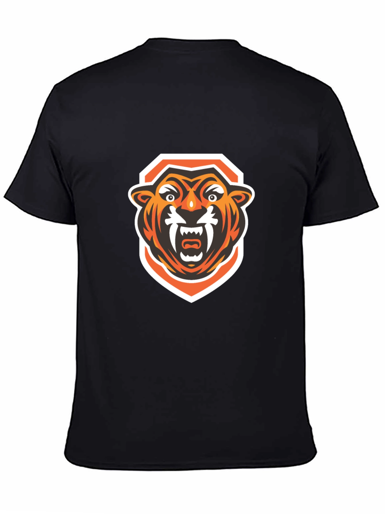 Roaring Tiger Graphic Tee - Black Cotton