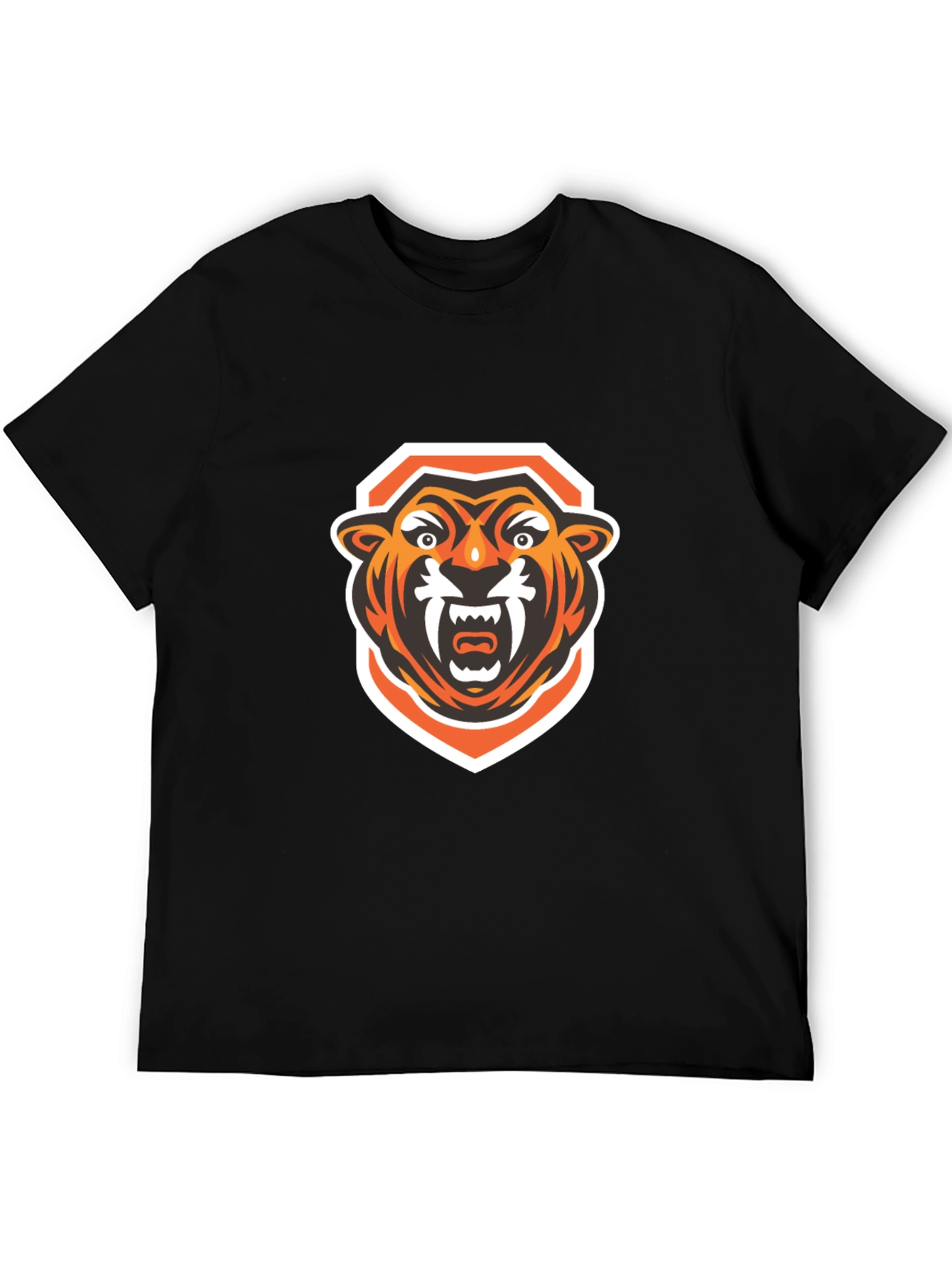 Roaring Tiger Graphic Tee - Black Cotton