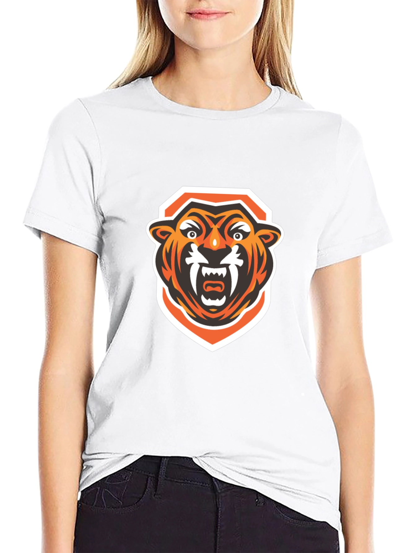 Roaring Tiger Graphic Tee - Black Cotton