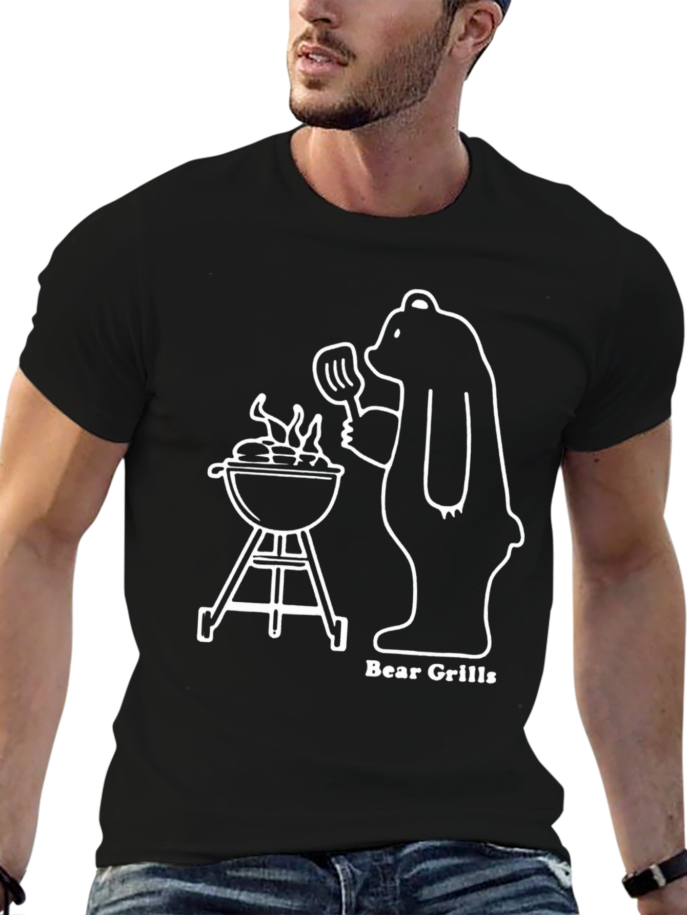 Bear Grills T-Shirt - BBQ Humor Tee