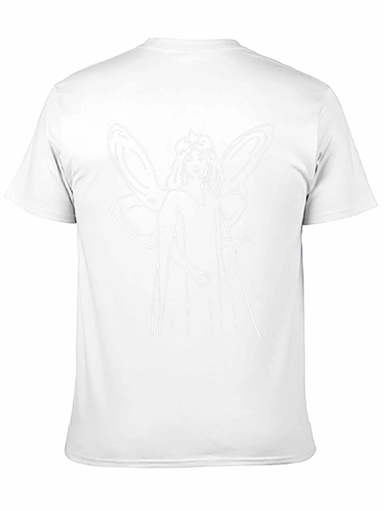 Fairy Graphic Tee - Black Cotton Blend T-Shirt