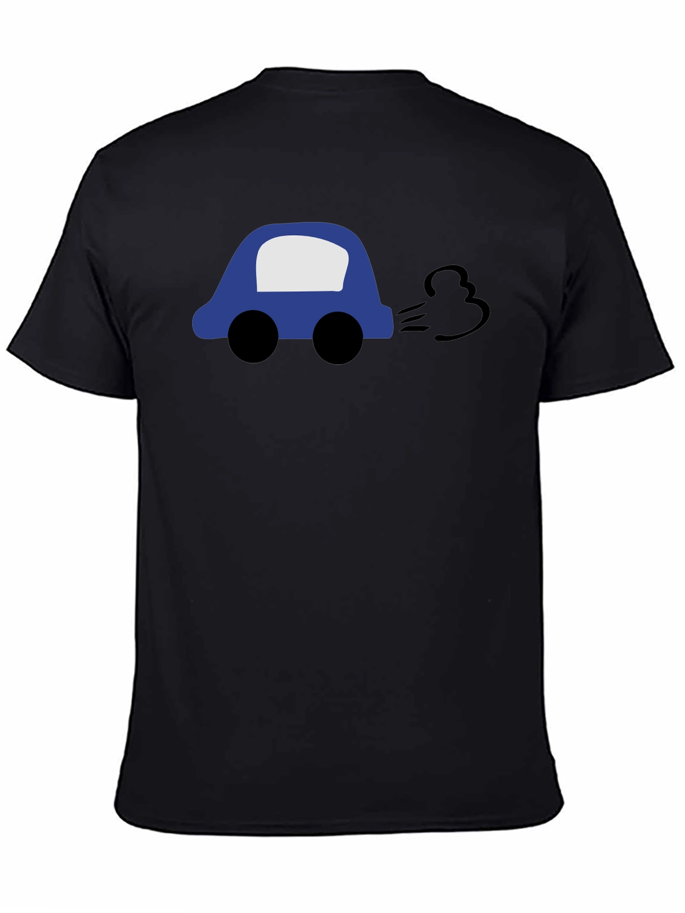 Cartoon Car Black T-Shirt