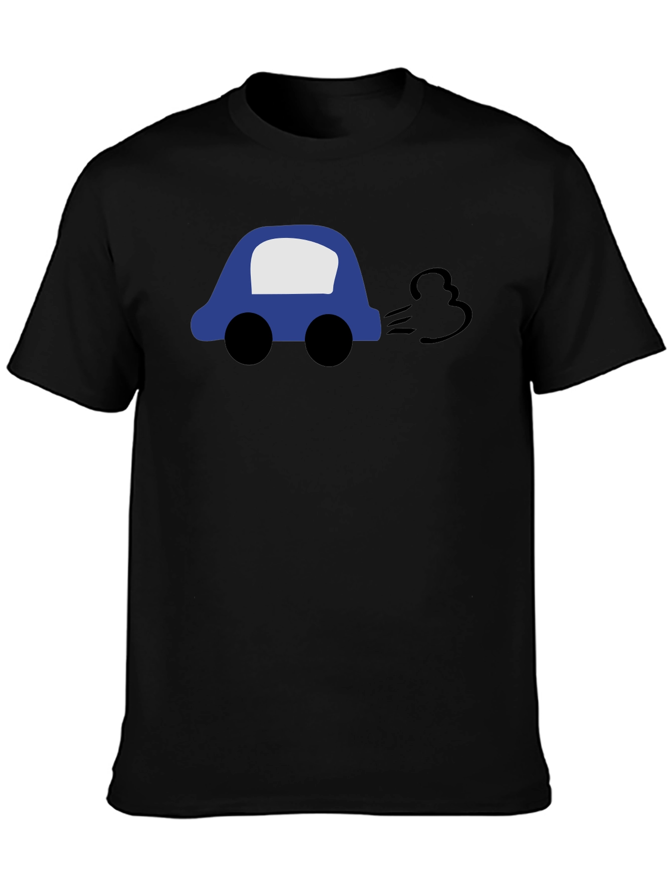 Cartoon Car Black T-Shirt