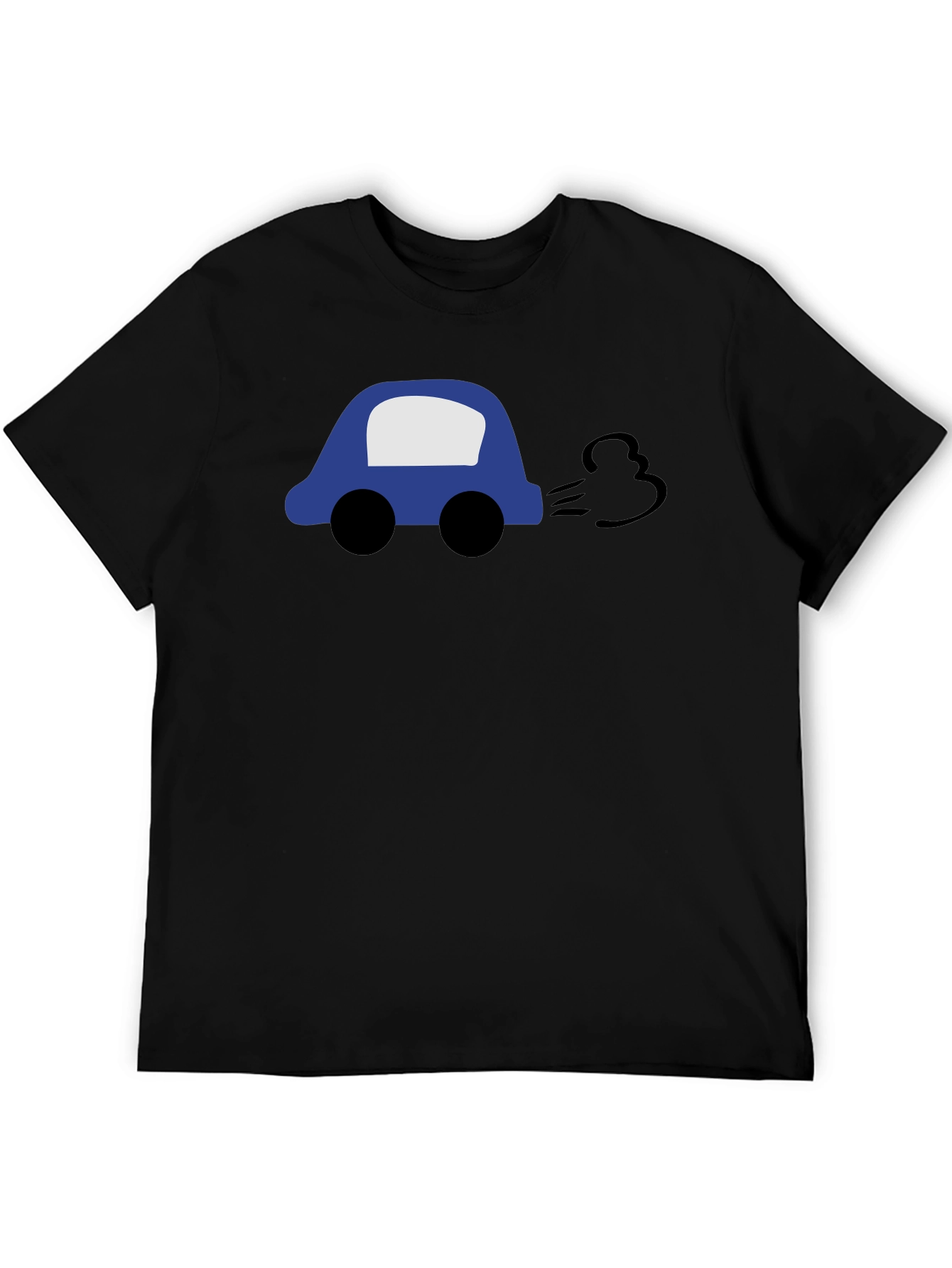 Cartoon Car Black T-Shirt