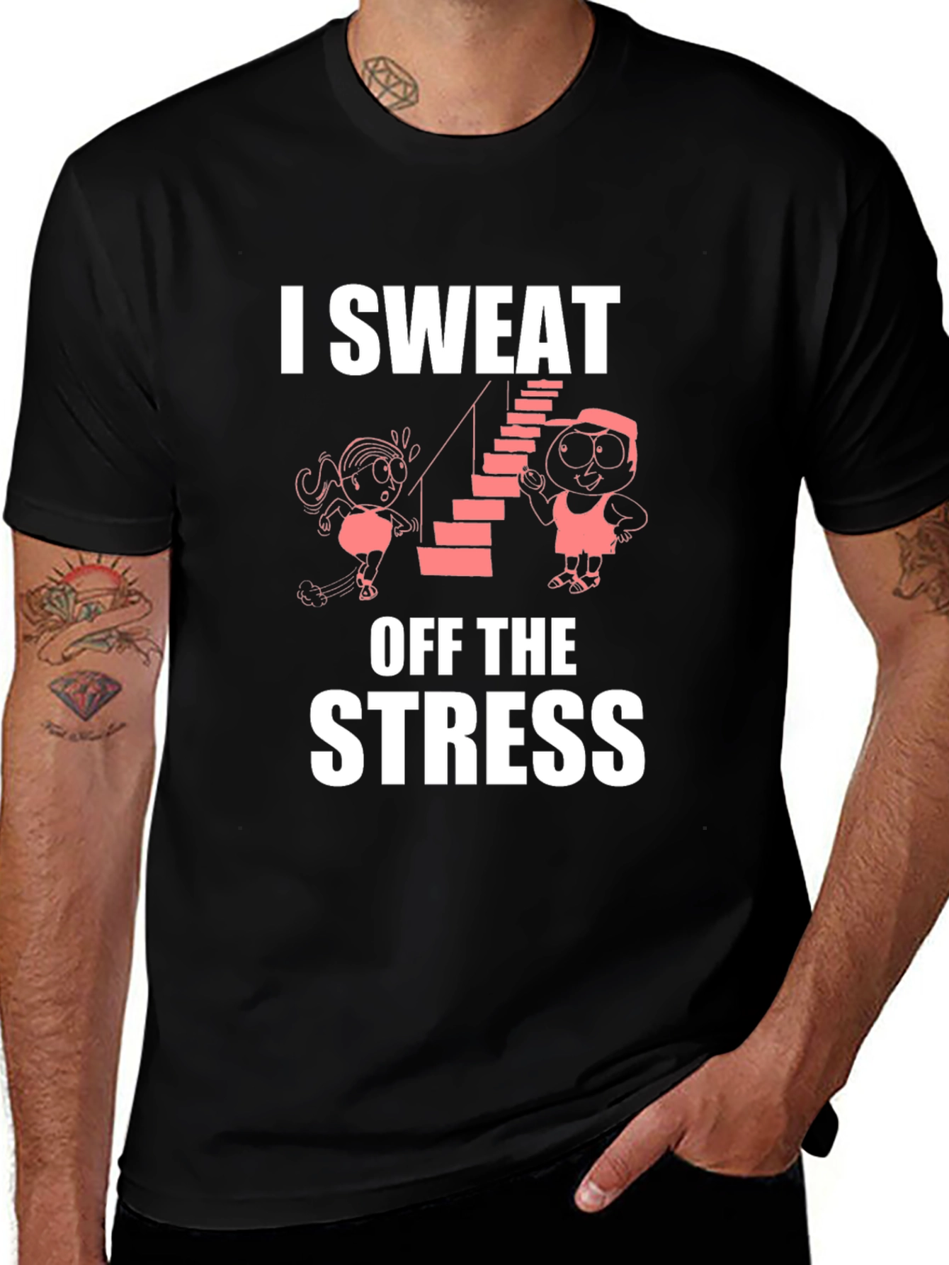 I Sweat Off The Stress Graphic T-Shirt