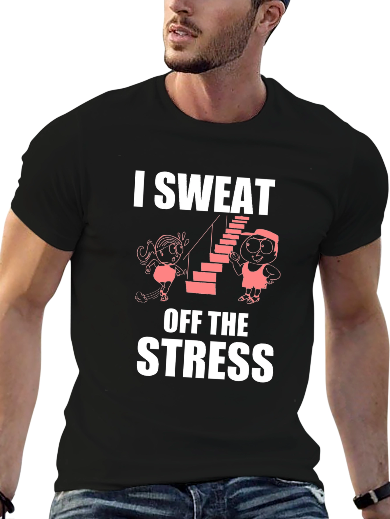 I Sweat Off The Stress Graphic T-Shirt