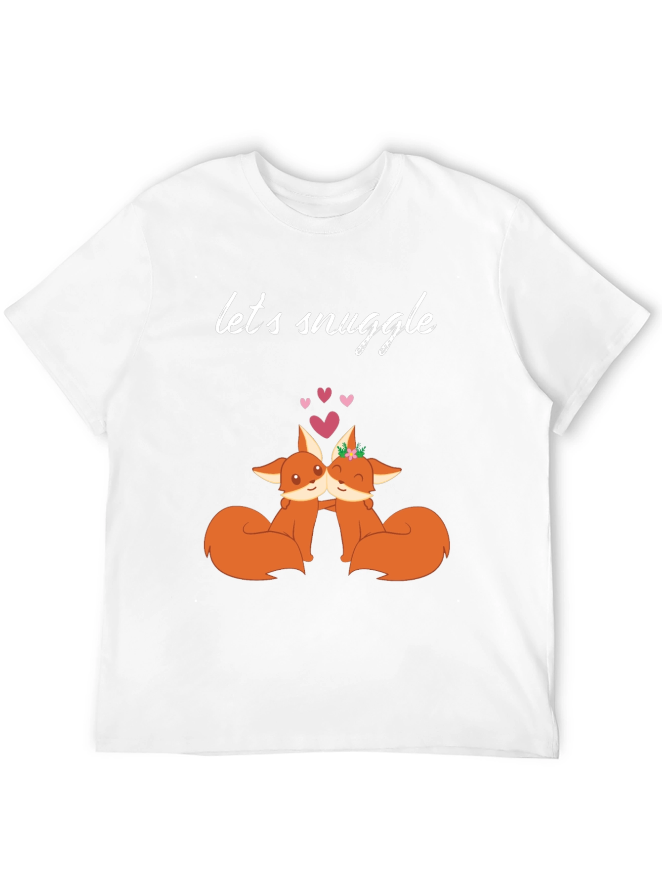 Snuggle Foxes Graphic Tee - Cute Couple Shirt