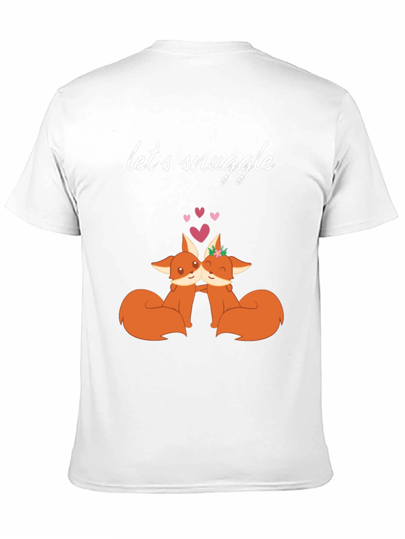 Snuggle Foxes Graphic Tee - Cute Couple Shirt