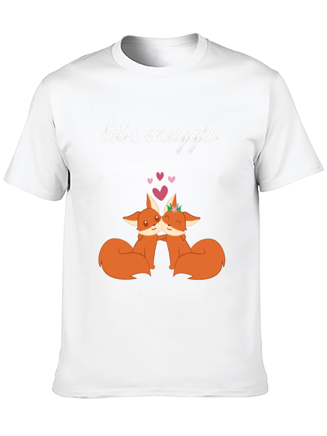 Snuggle Foxes Graphic Tee - Cute Couple Shirt