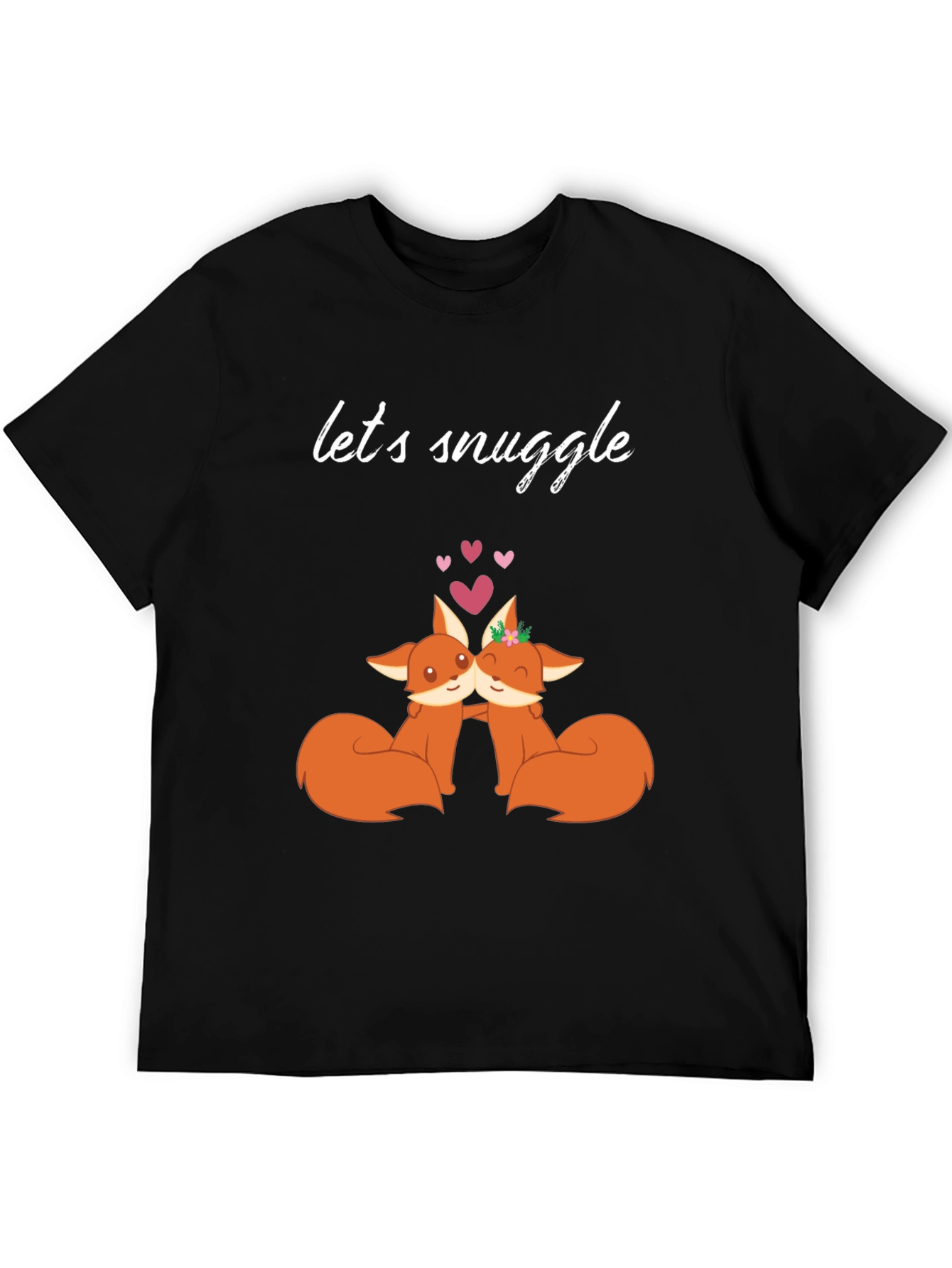 Snuggle Foxes Graphic Tee - Cute Couple Shirt