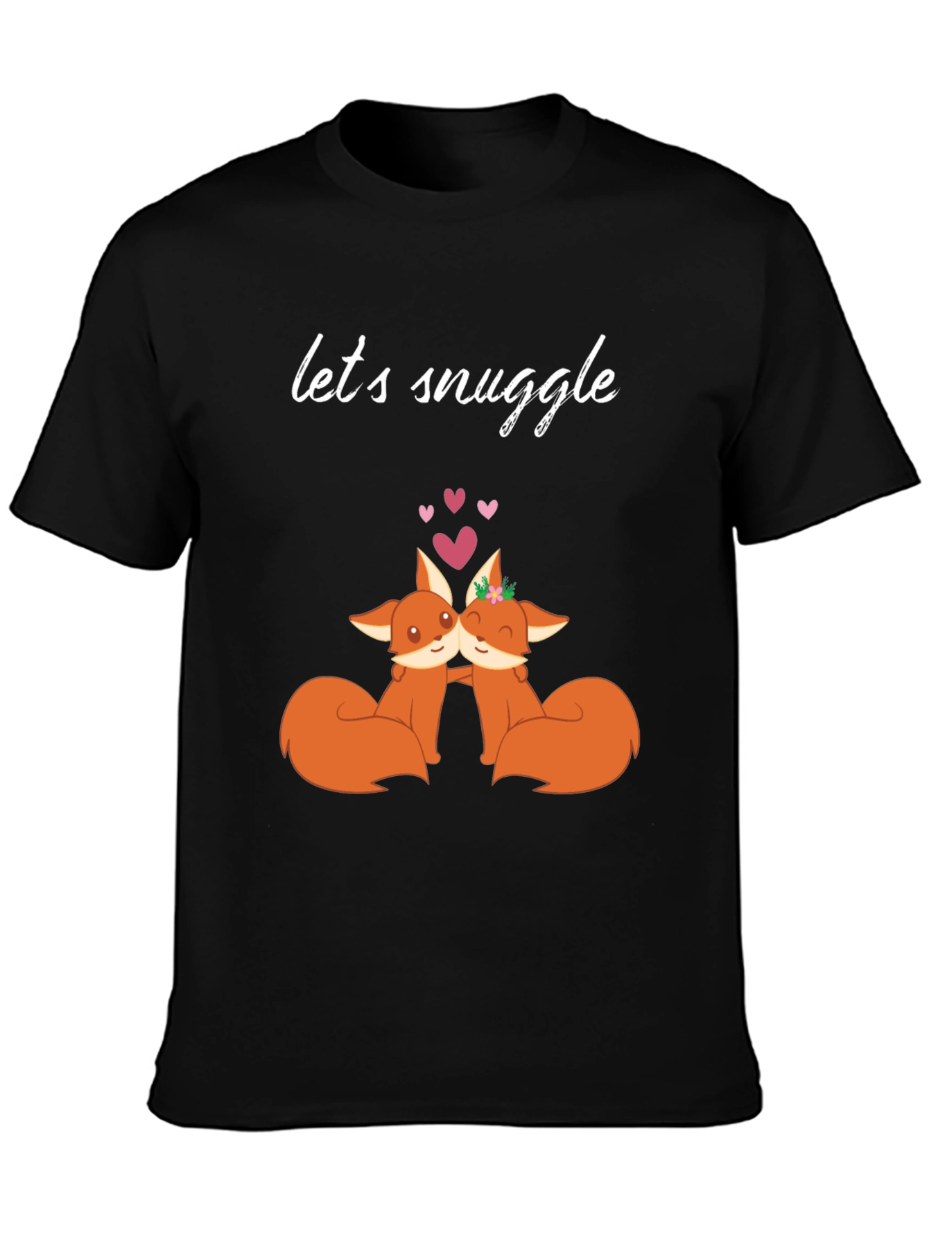 Snuggle Foxes Graphic Tee - Cute Couple Shirt