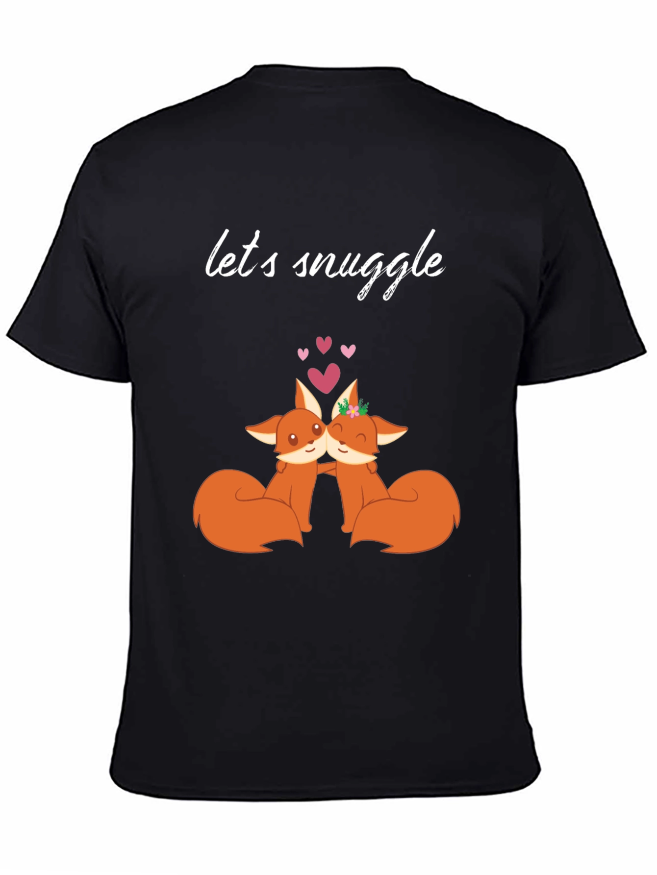 Snuggle Foxes Graphic Tee - Cute Couple Shirt