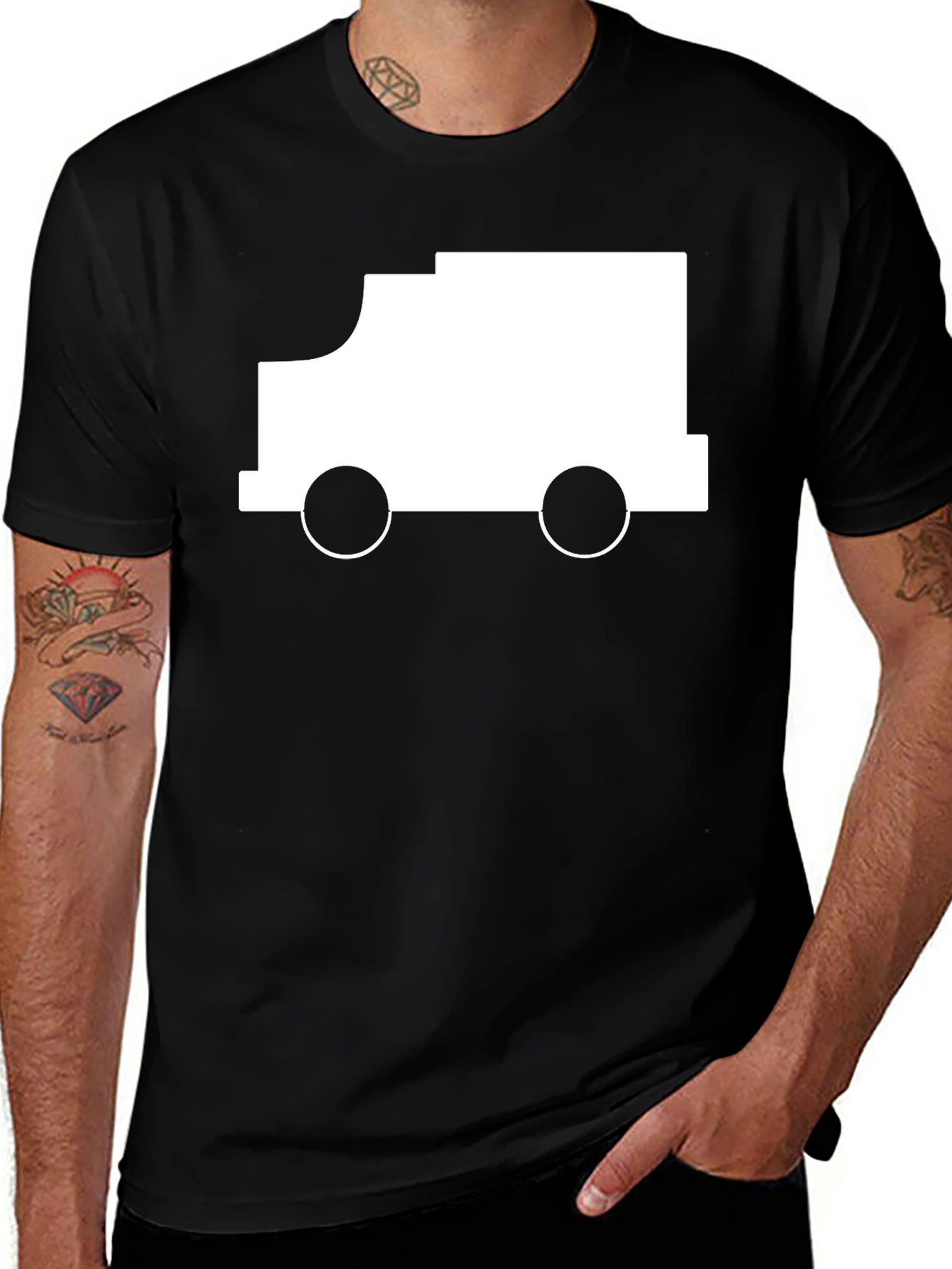 Truck Graphic Tee - Modern Black T-Shirt