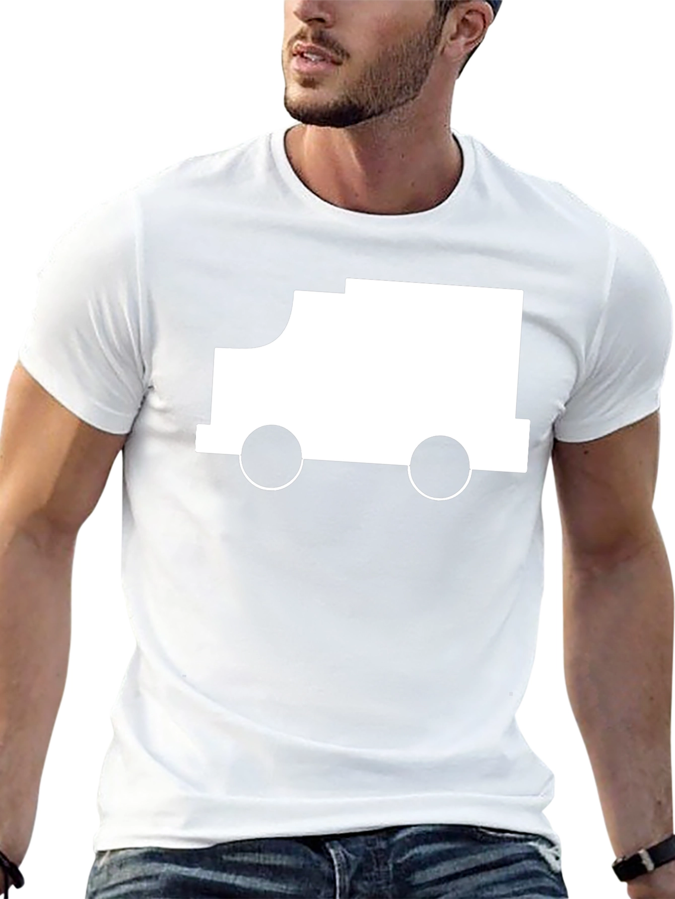 Truck Graphic Tee - Modern Black T-Shirt