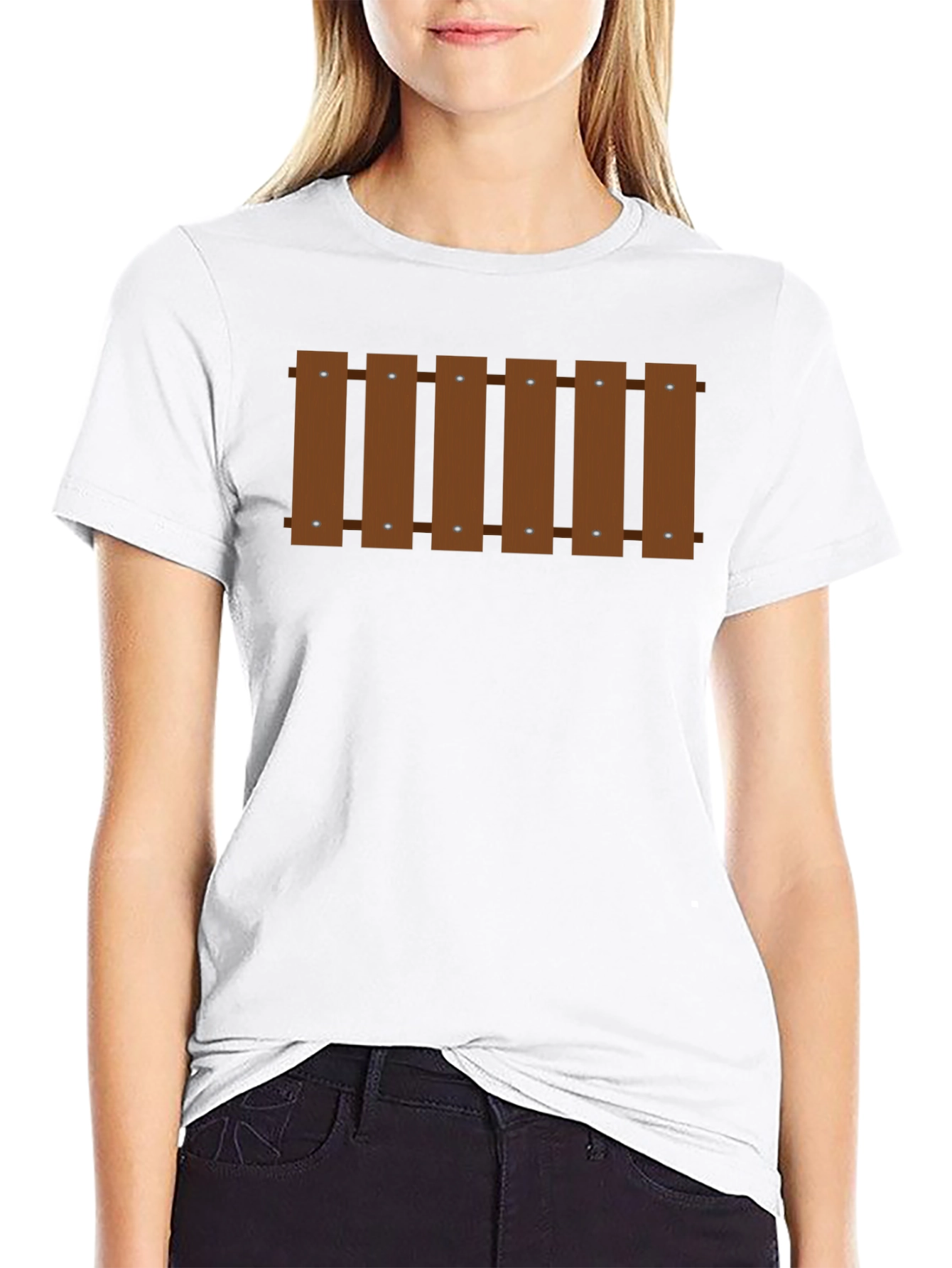 Novelty Fence Graphic T-Shirt - Black