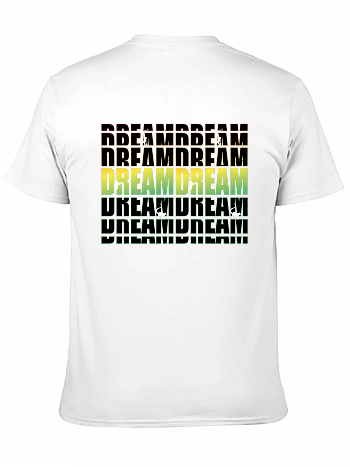 Dream Text Graphic Print Black T-Shirt