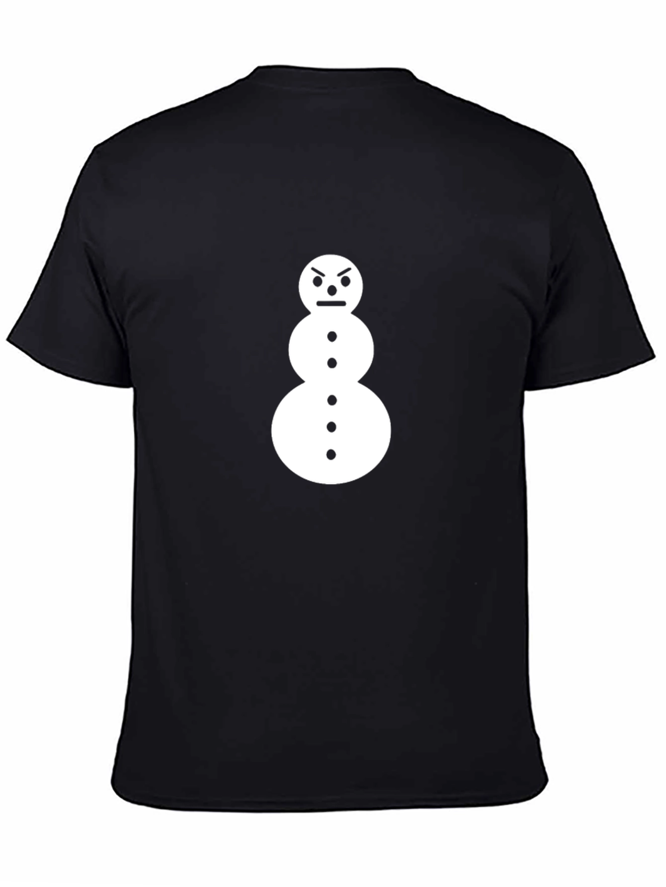 Grumpy Snowman Black T-Shirt