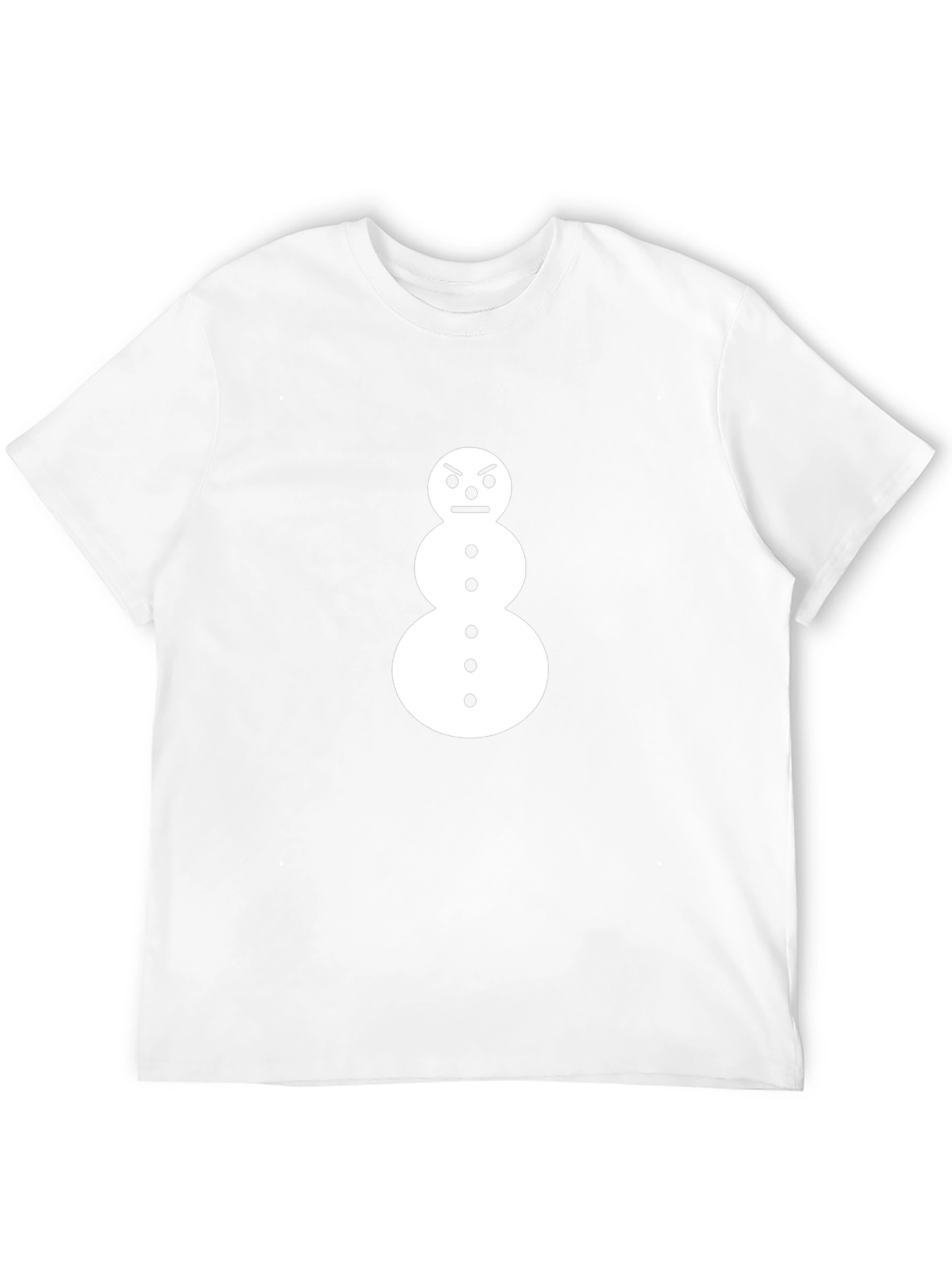 Grumpy Snowman Black T-Shirt